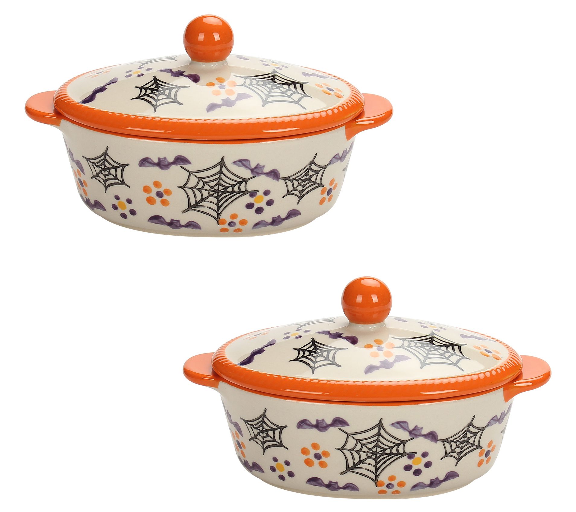 Temp-tations Seasonal Cardinal Set of 2 Bakers with Lids