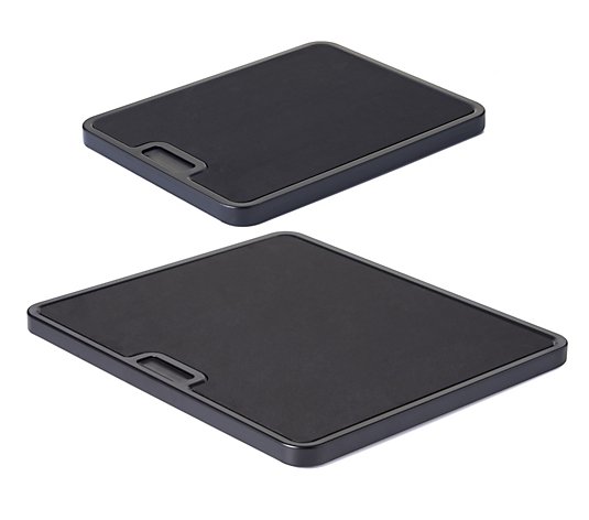 Nifty 2-Piece Small & Large Appliance RollingTrays ,Black