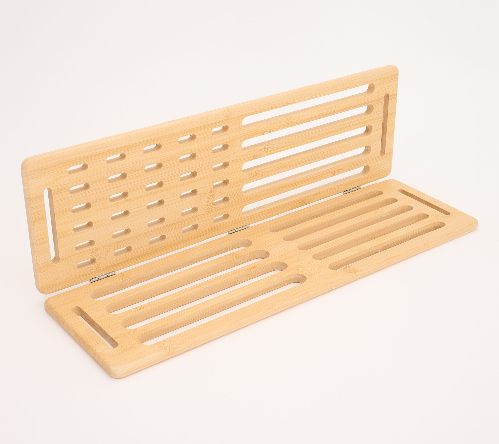iDesign Bamboo Folding Collapsible Dish Drying Rack