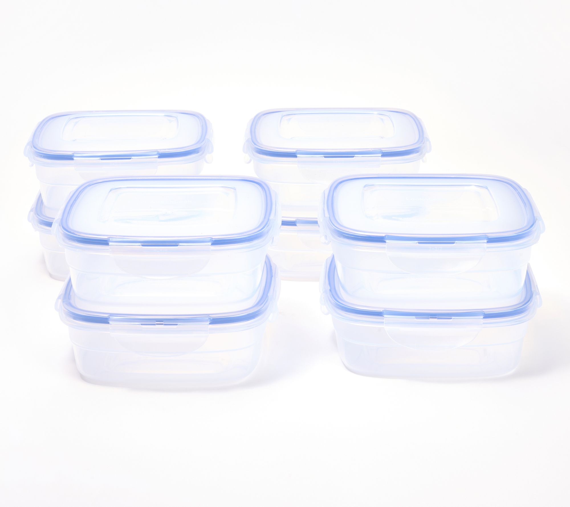 LocknLock Set of (8) 3-Cup Nesting Square Containers