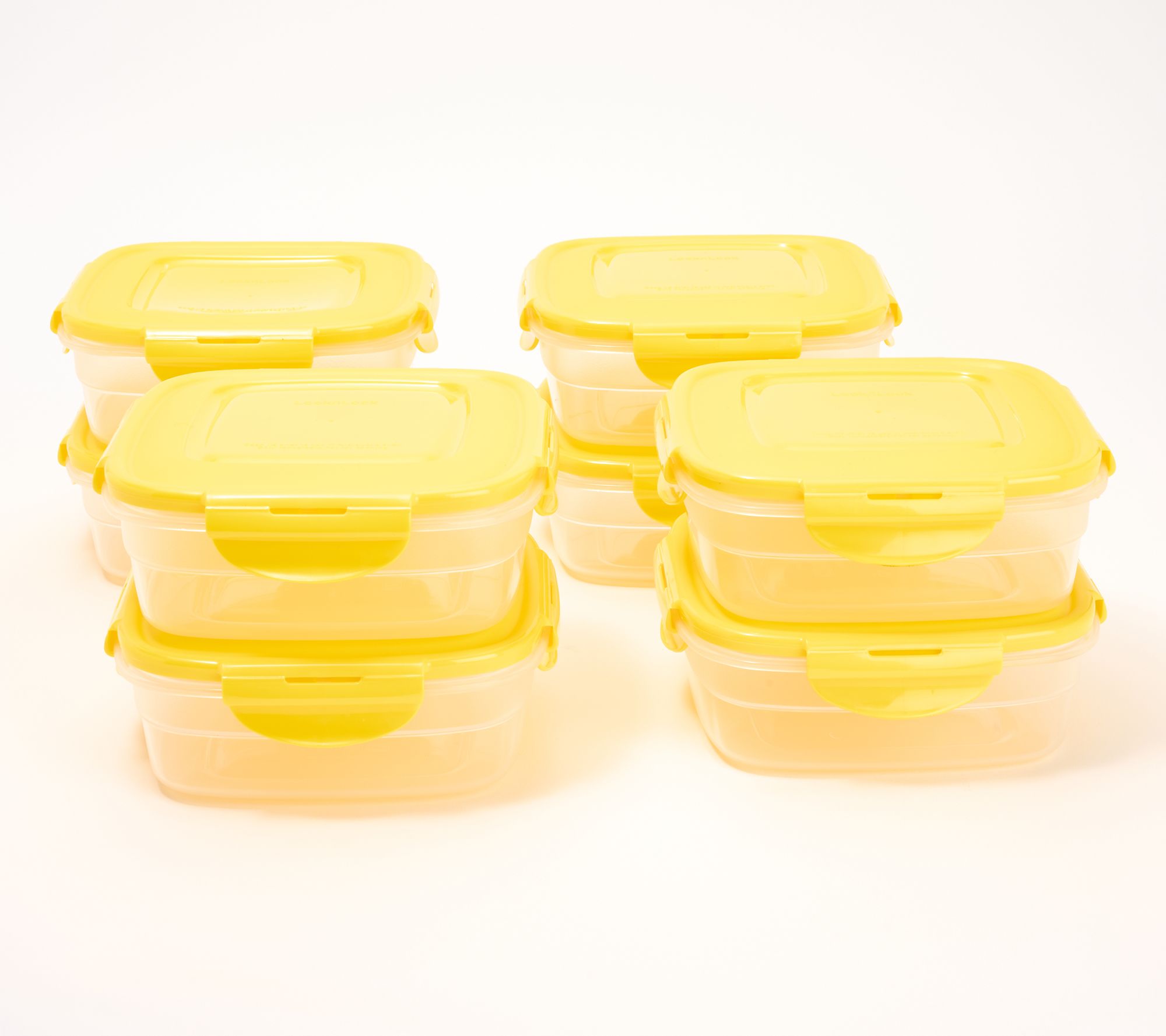 LocknLock Set of (8) 3-Cup Nesting Square Containers