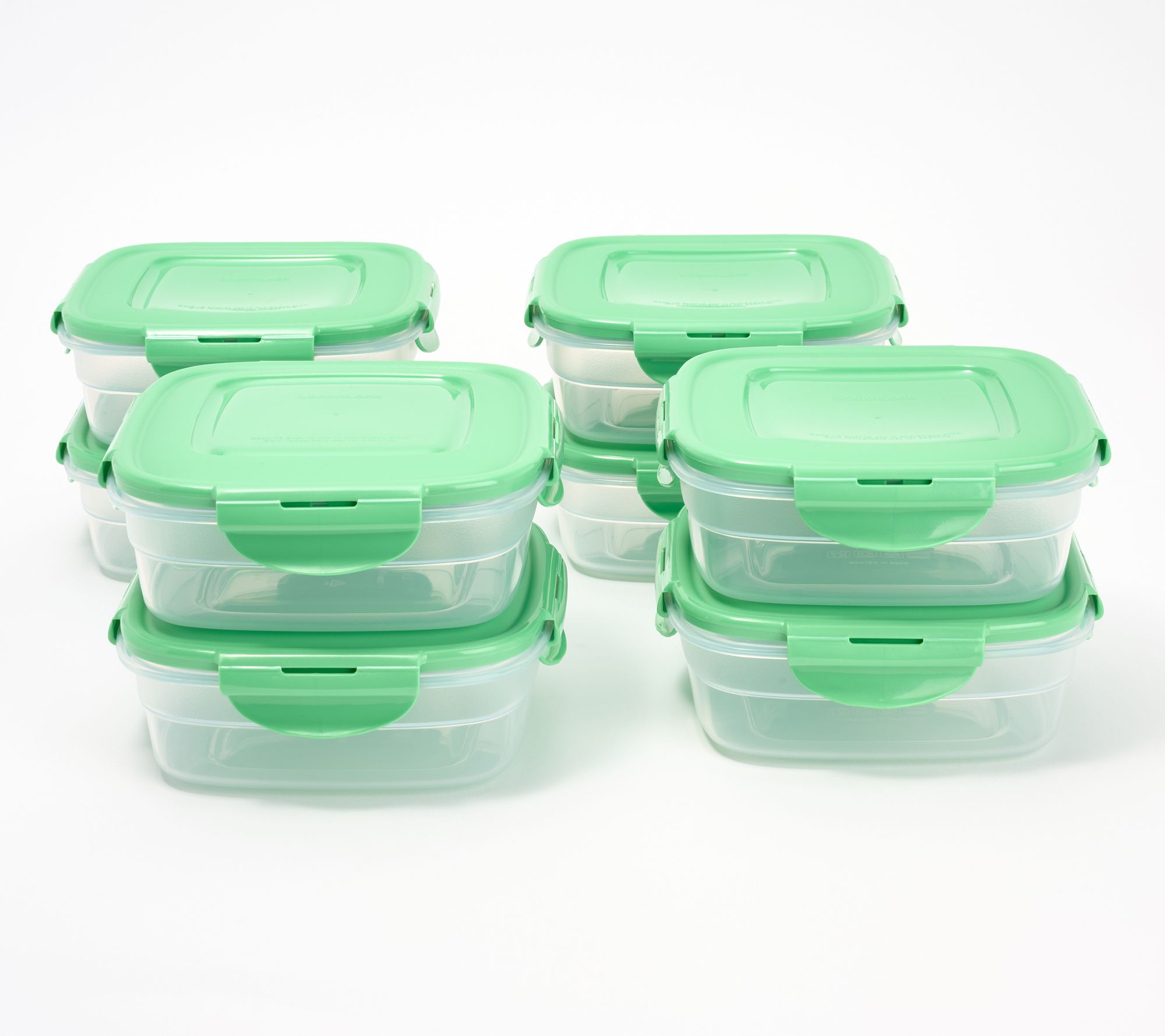 LocknLock Set of (8) 3-Cup Nesting Square Containers