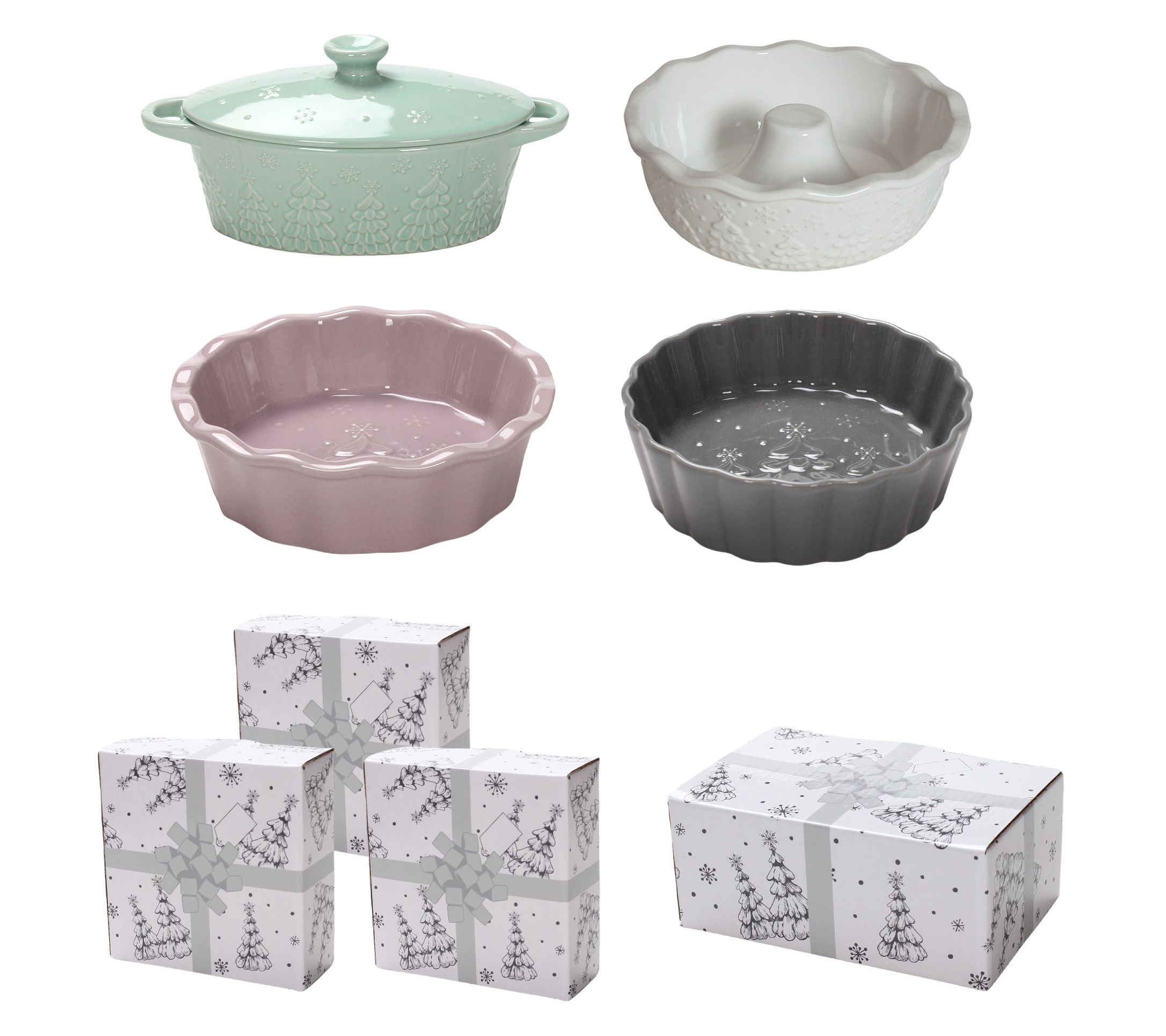 Temp-tations Seasonal Set of (4) Baking Minis w/ Gift Boxes