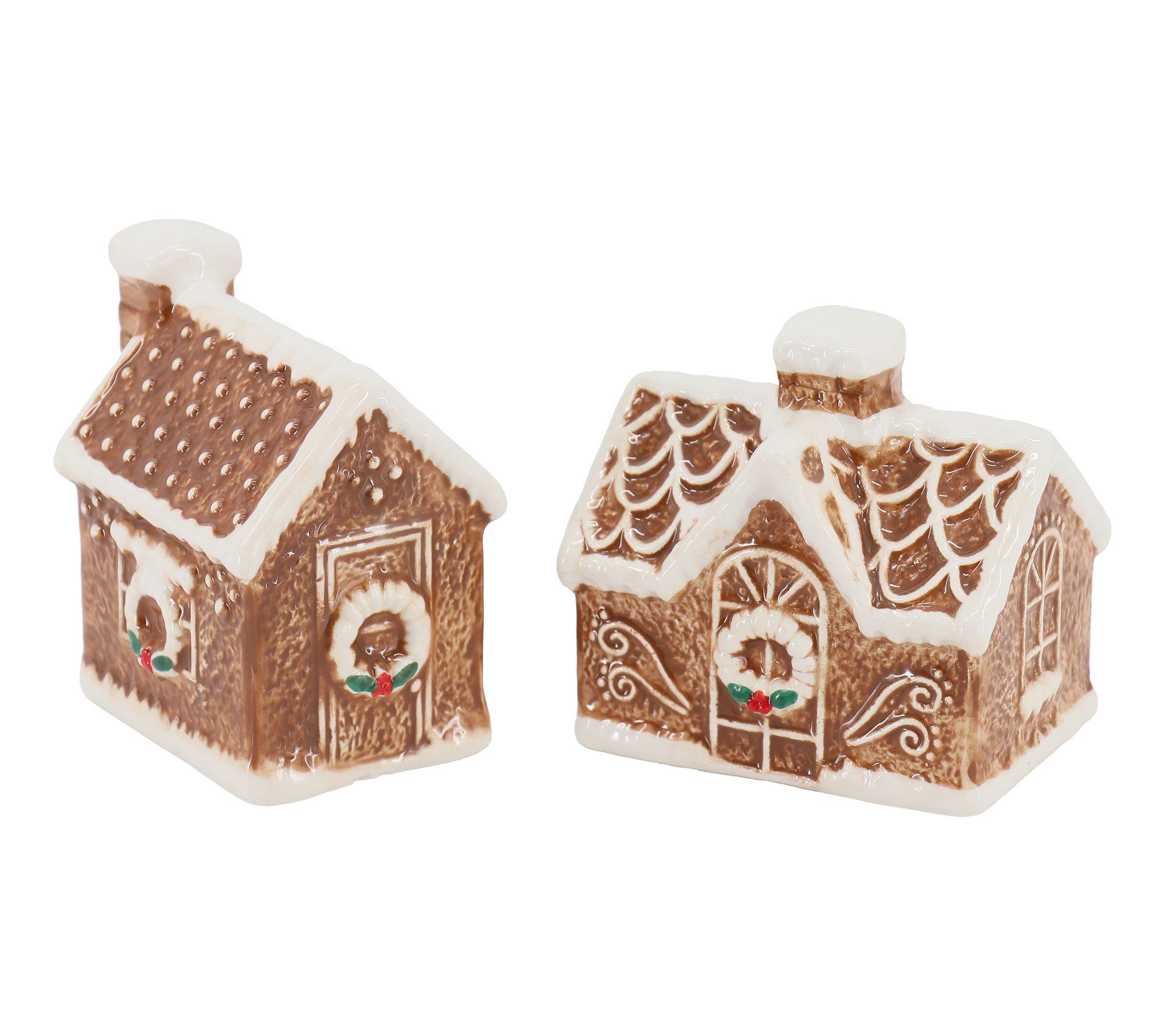 Martha Stewart Ceramic Gingerbread House Salt &Pepper Shaker