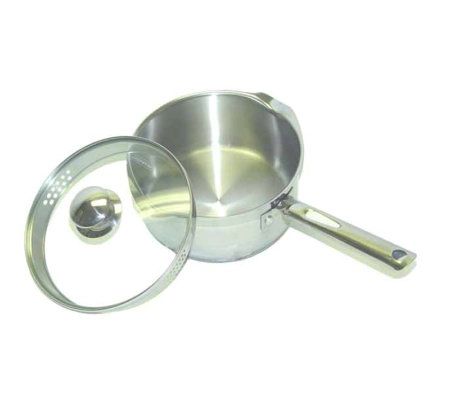 T-fal Cook & Strain Stainless Steel Cookware, Saucepan with Lid, 1.5 Quart  NEW !