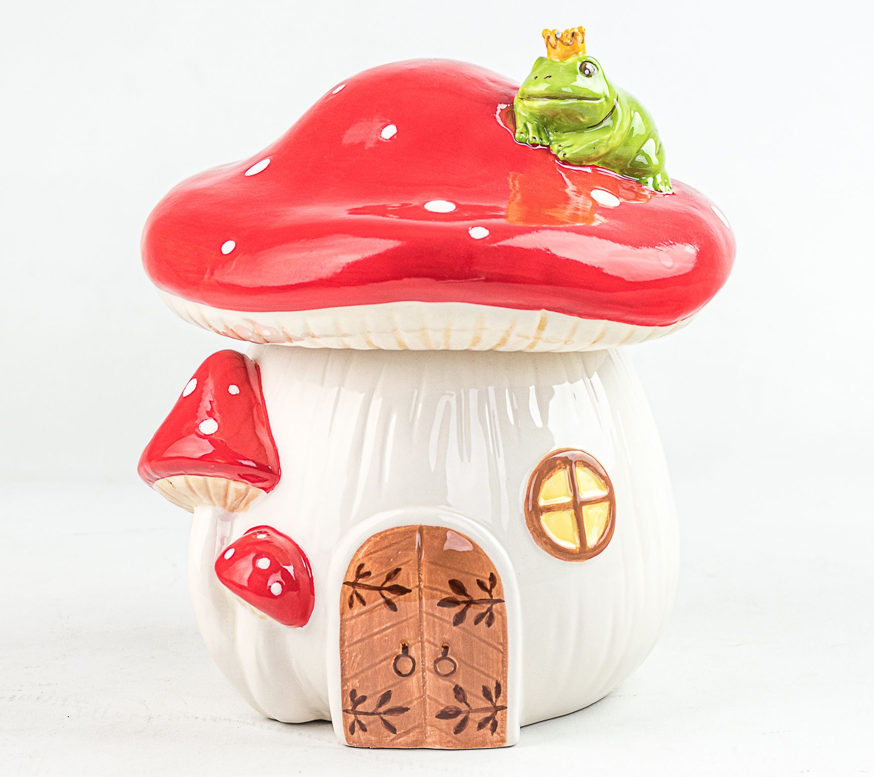 10 Strawberry Street Toadstool Mushroom House Canister