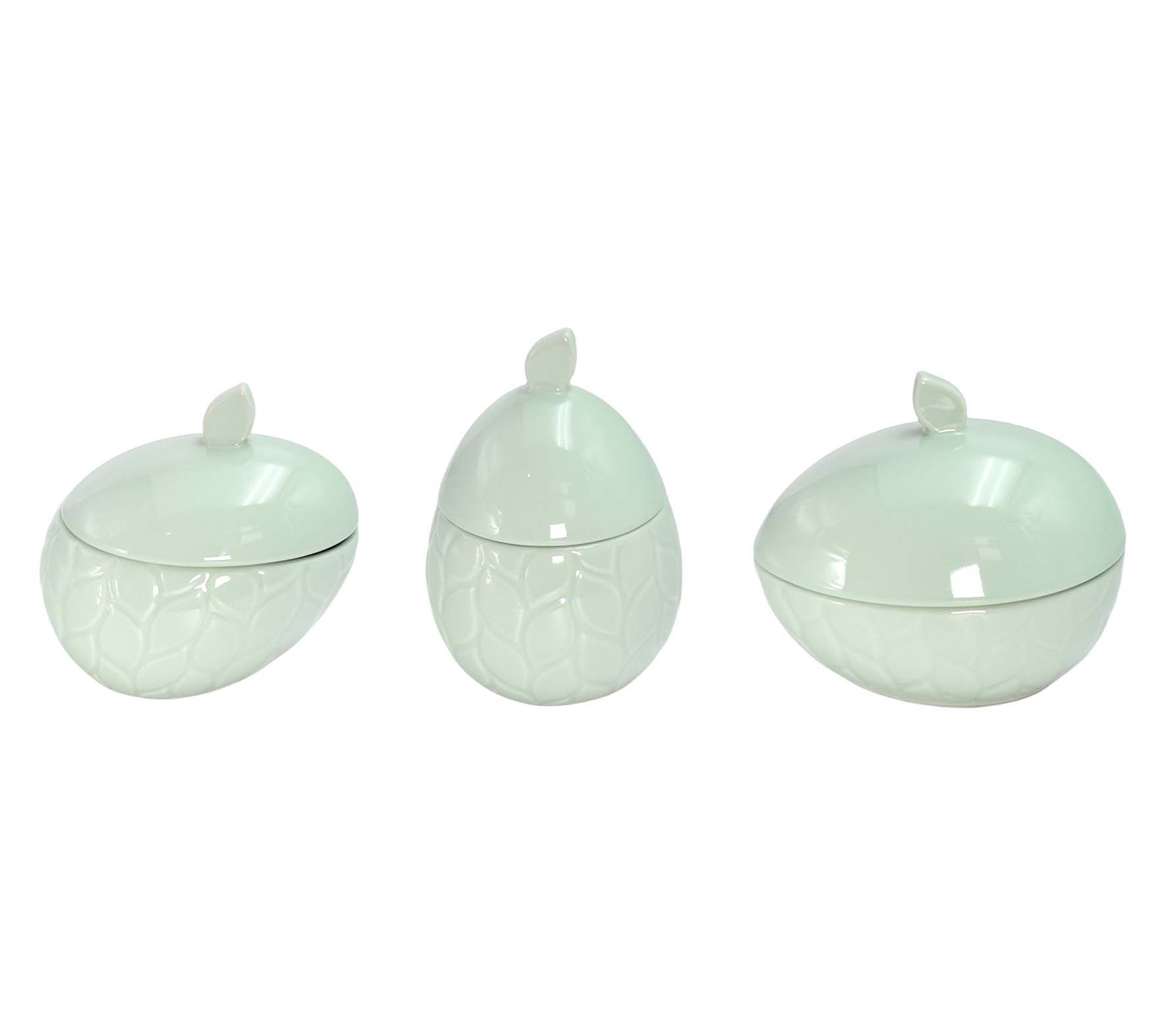 "As Is" Temp-tations Set/3 Egg Shape Lidded Ramekins