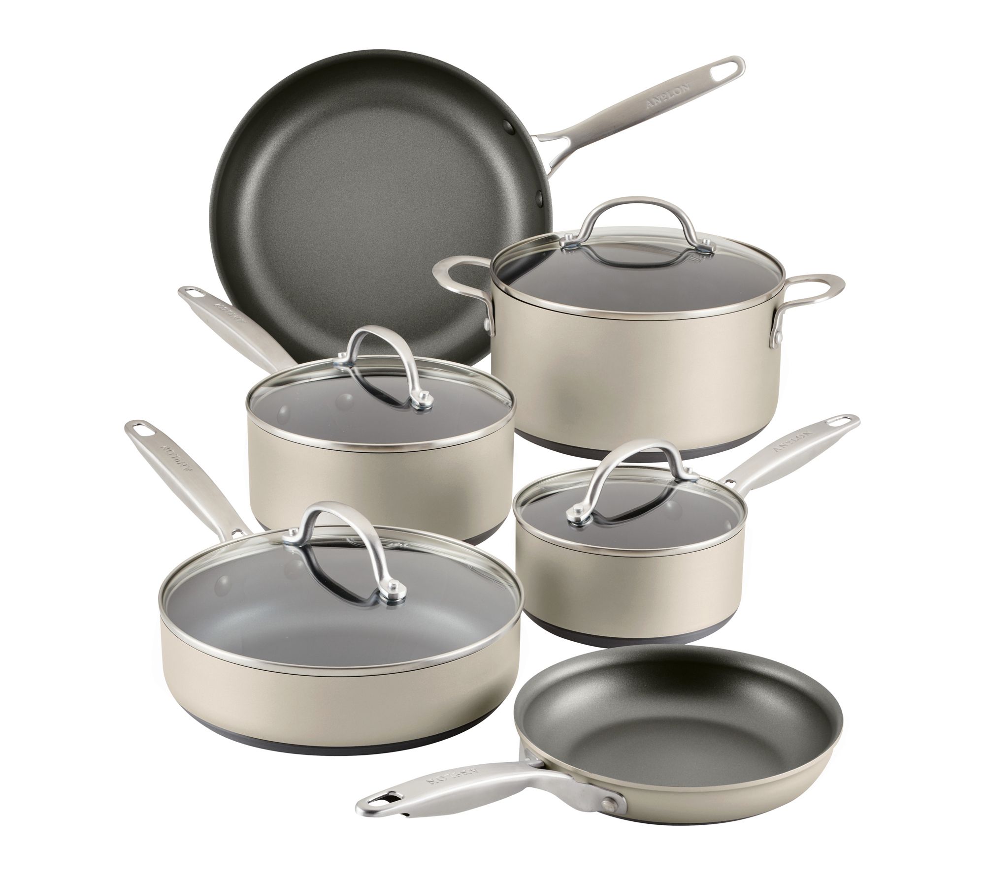 Anolon Achieve Hard Anodized Nonstick CookwareSet, 10-Piece