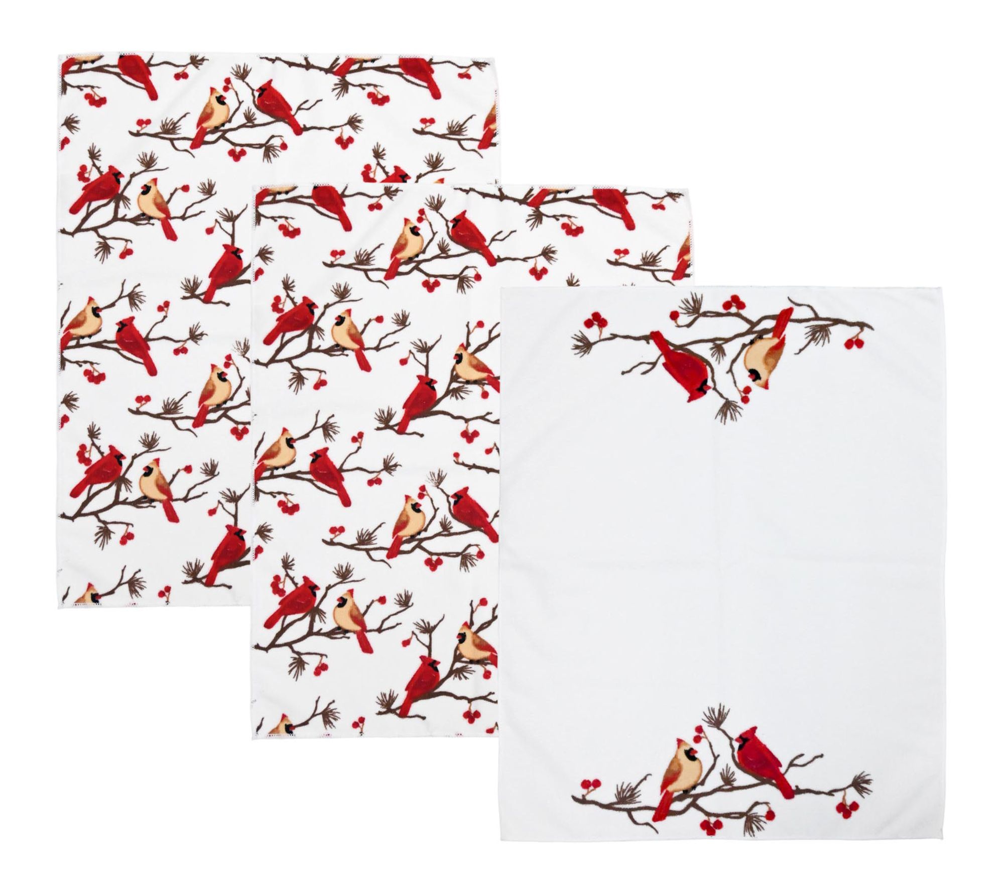 Temp-tations Seasonal Set of 3 XL Printed Kitchen Towels