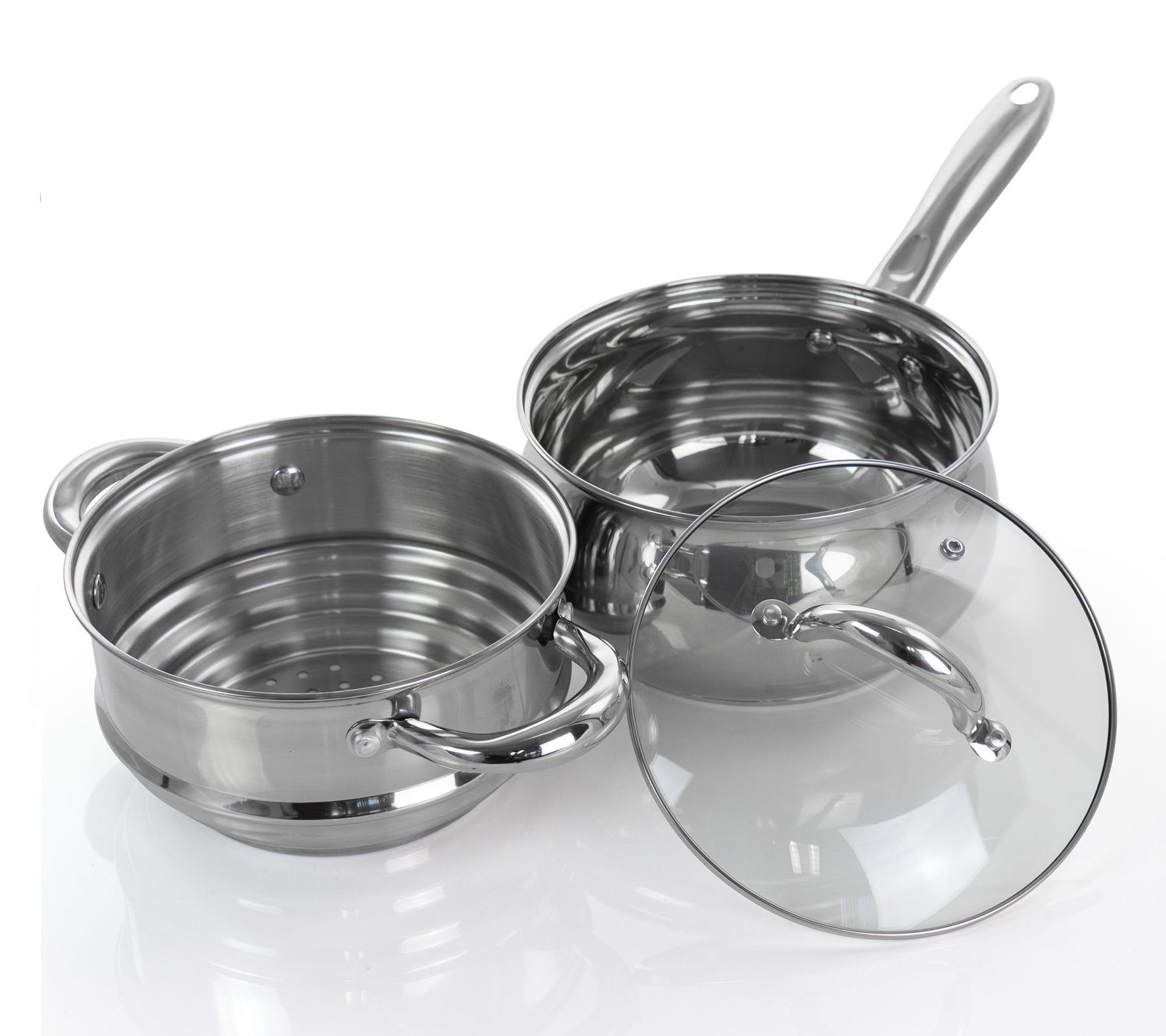 Gibson Abruzzo Stainless Steel 12 Piece Cookware Set