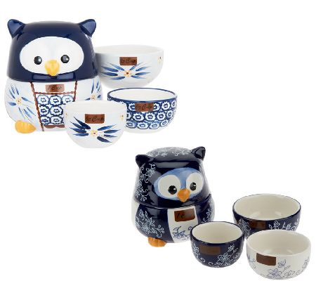 Ceramic Nesting Owl Measuring Cups