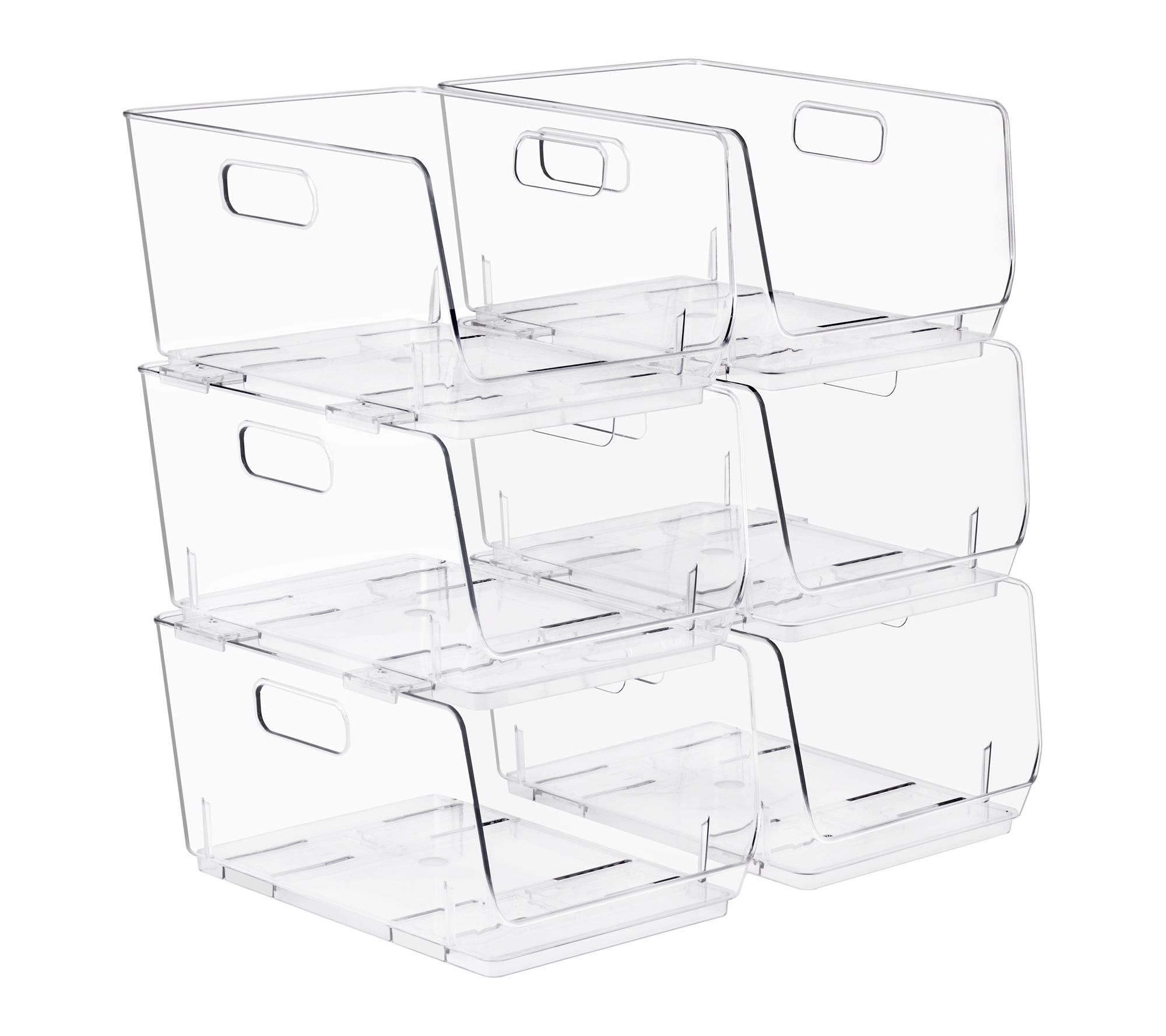 Sorbus Set of 6 Open Front Storage Bins