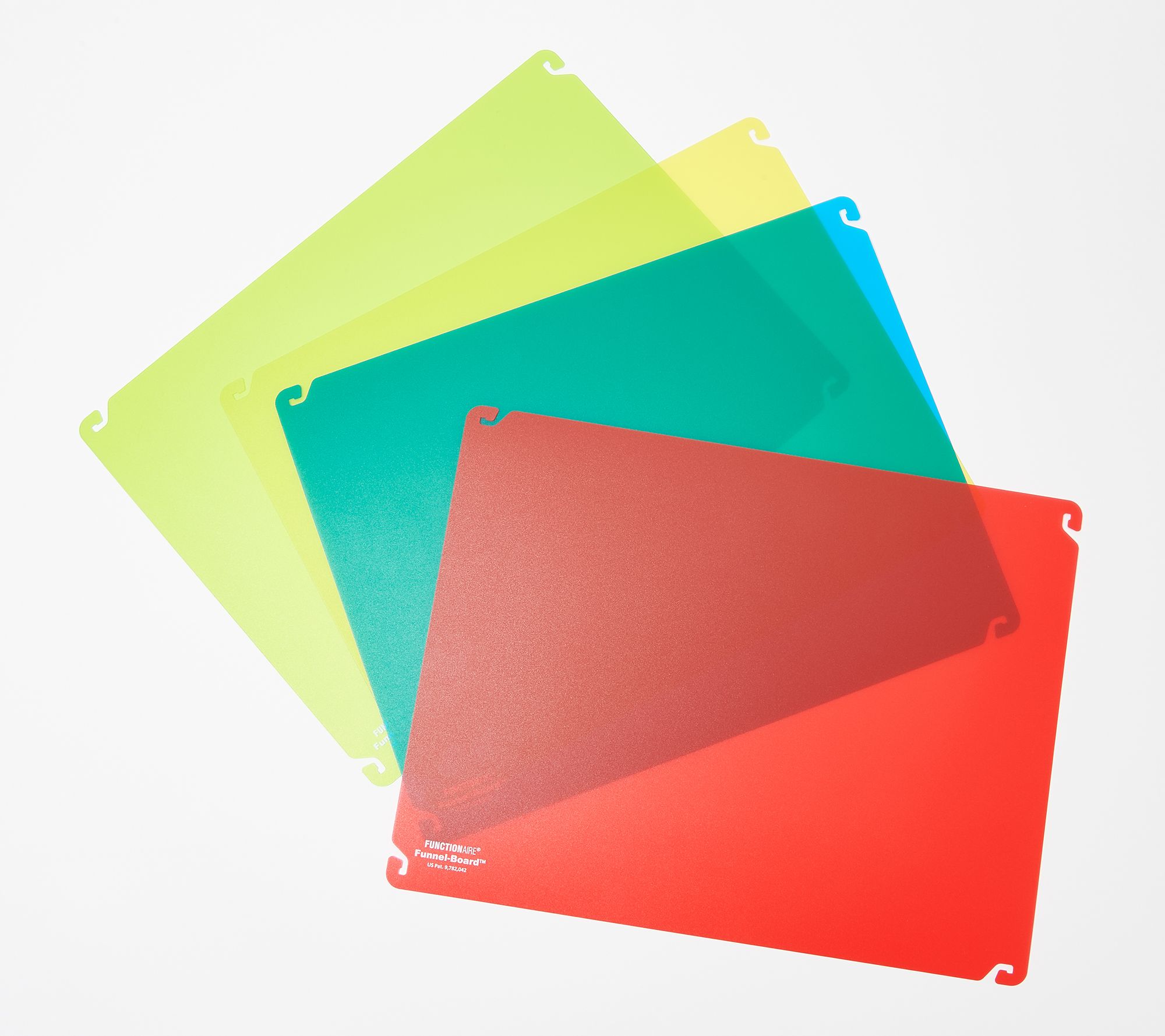 FunnelBoard Set of 4 Cutting Boards with Holder