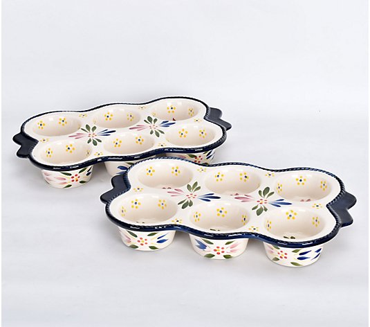 Temp-tations Old World Set of (2) 6-Cup Muffin Pans