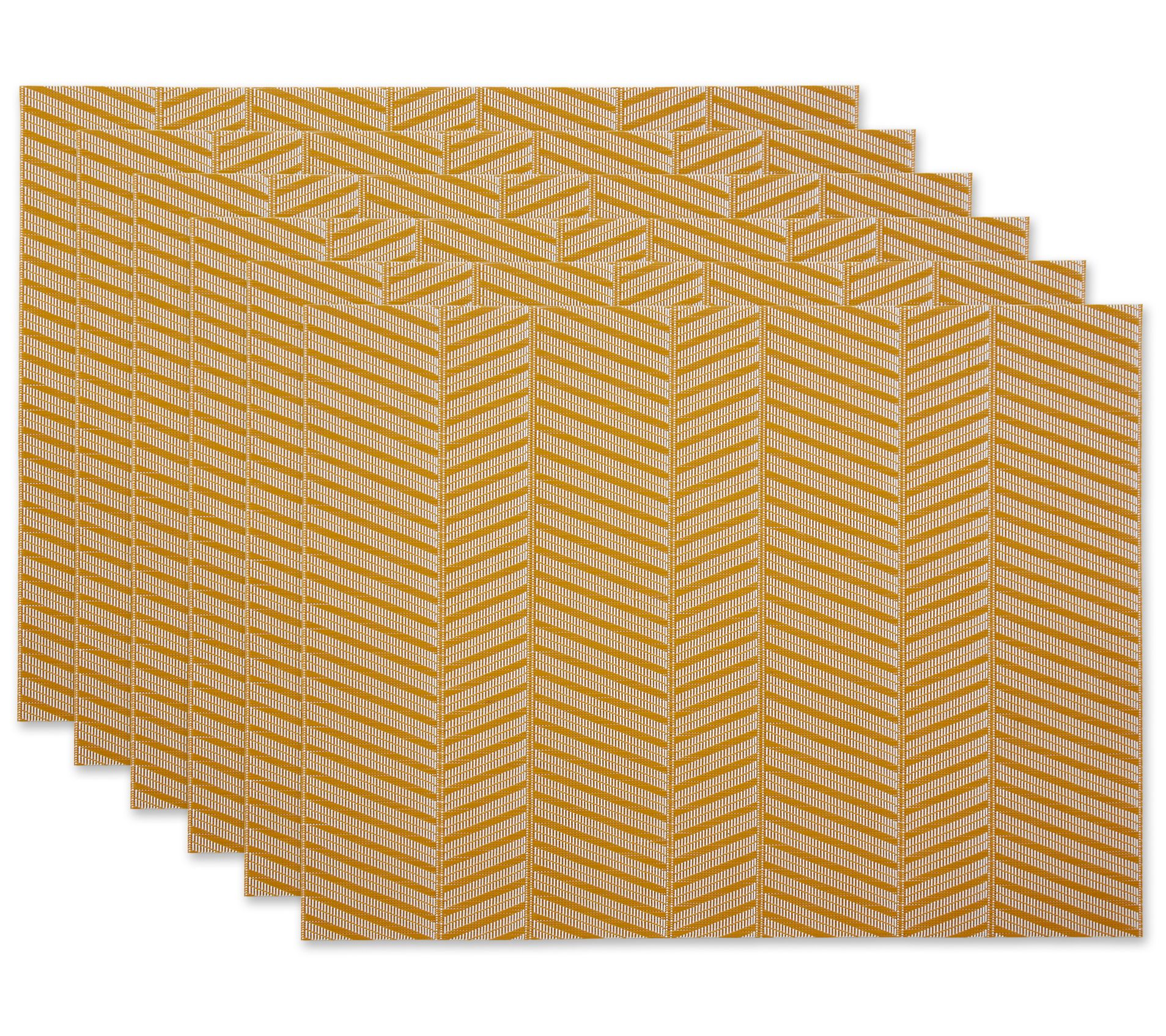 Design Imports Set of 6 Textured Twill Weave Pl acemats