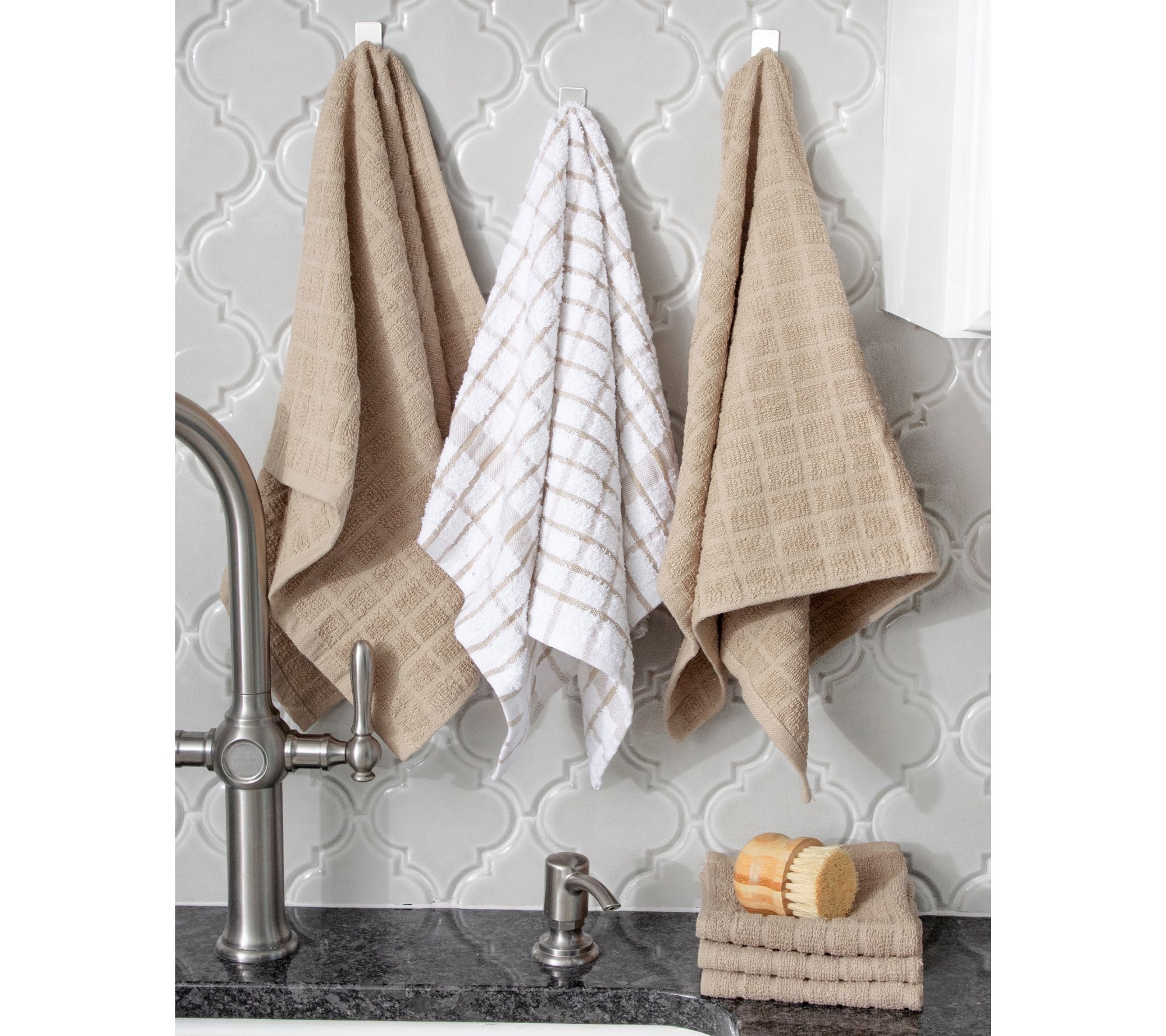 Lavish Home 16-Piece Dishcloth Kitchen Towel Set