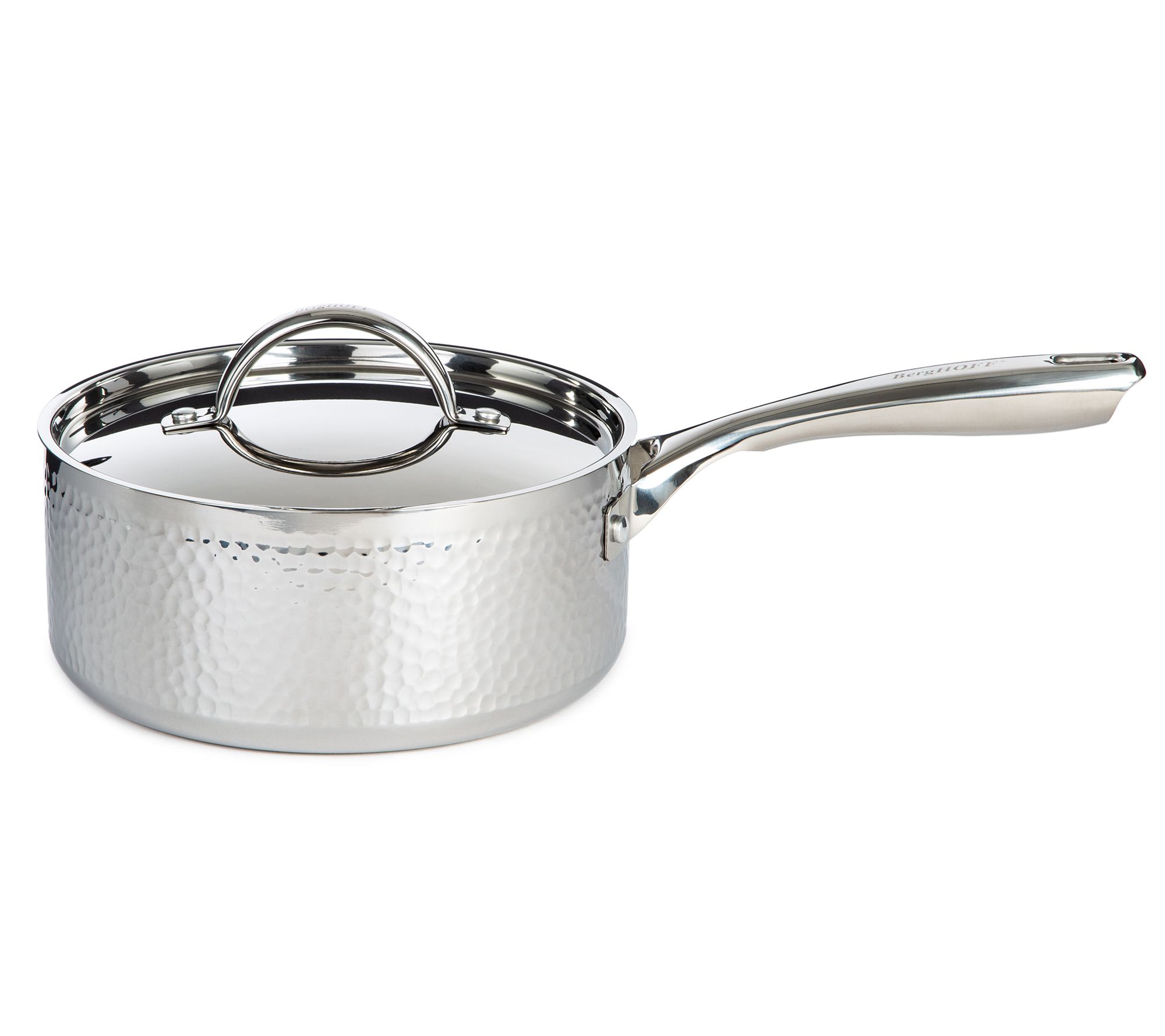 BergHOFF Vintage Tri-Ply 18/10 SS 8" Saucepan 3qt., Hammered