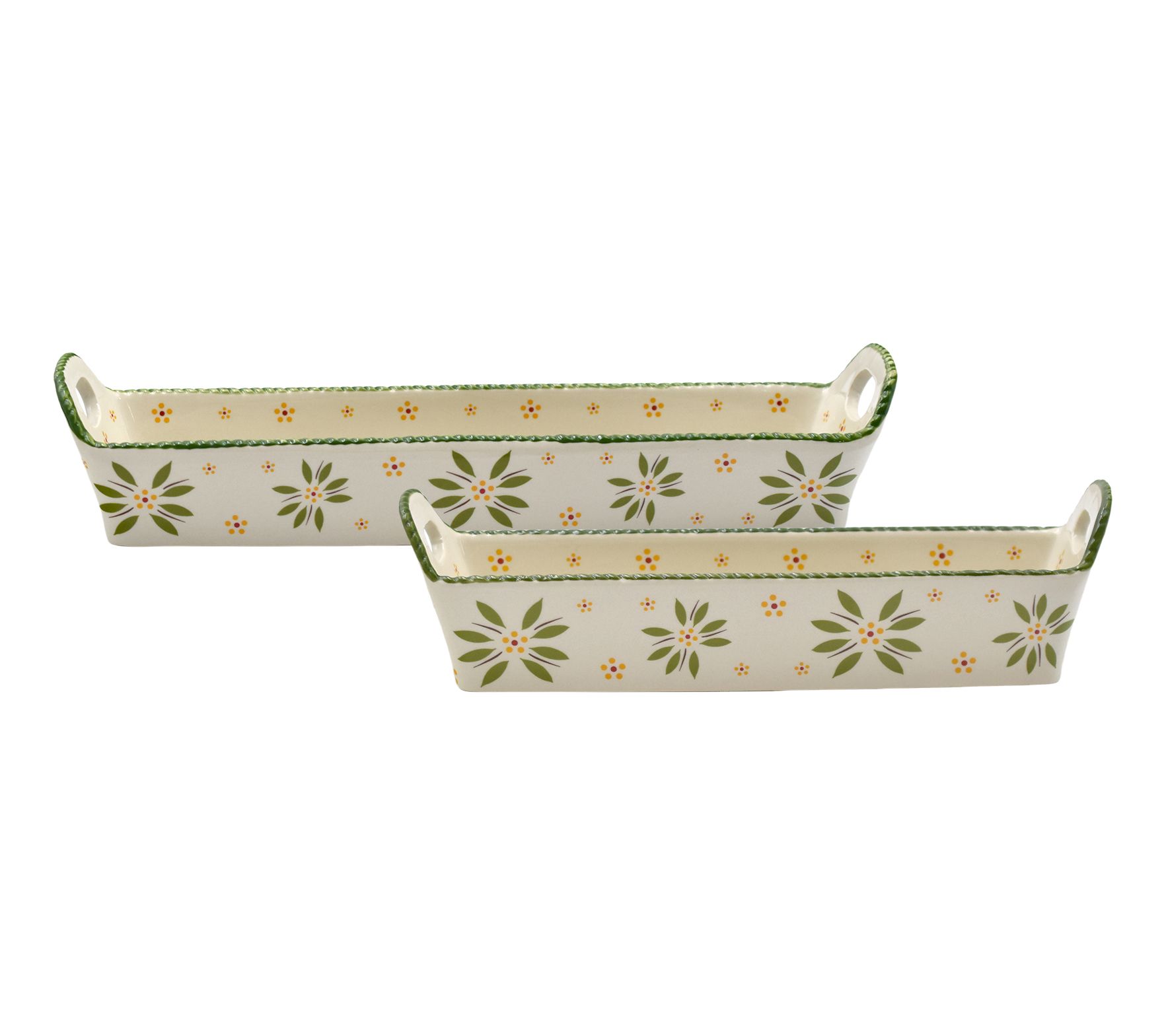 Temp-tations Old World Set of (2) Elongated Cracker Trays