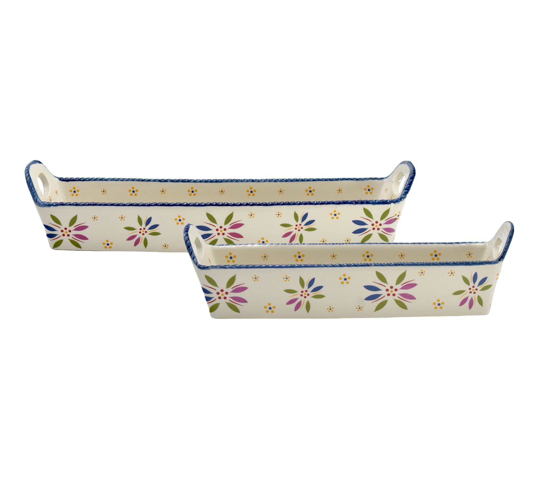 Temp-tations Old World Set of (2) Elongated Cracker Trays