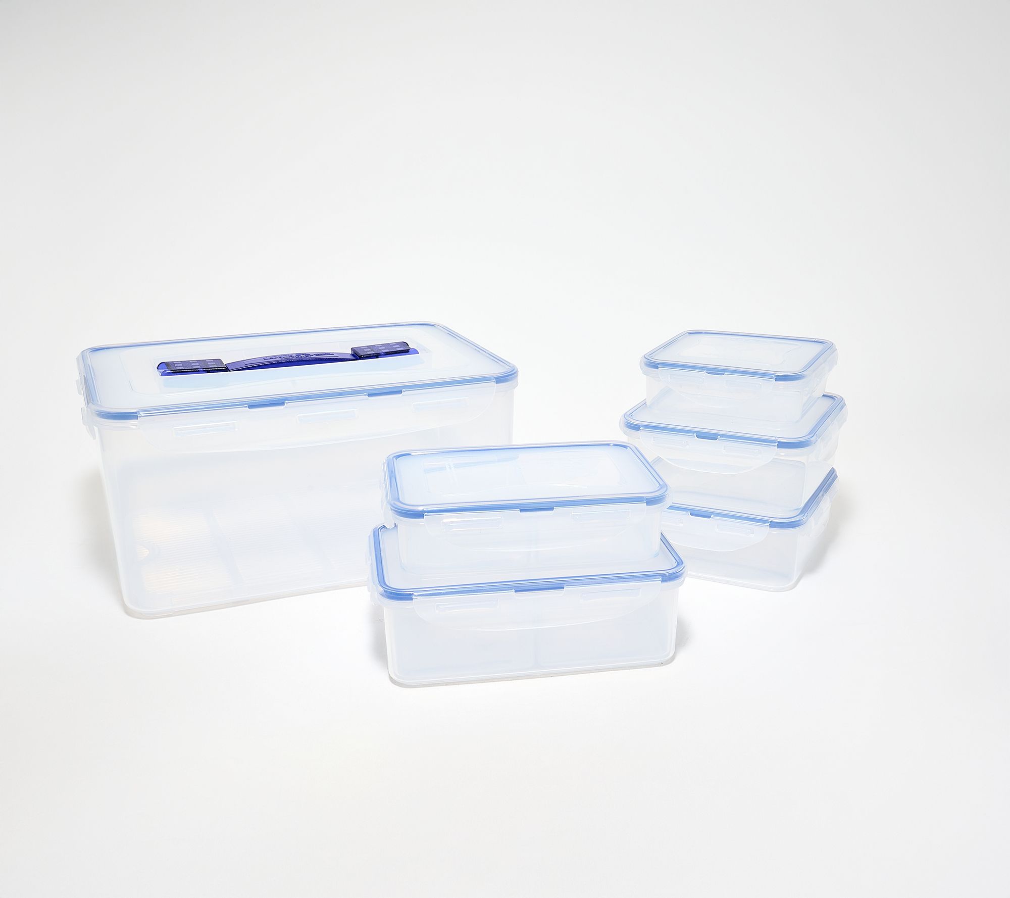 LocknLock 6-Piece Multi-Shape Nesting Storage Set w/ Dividers