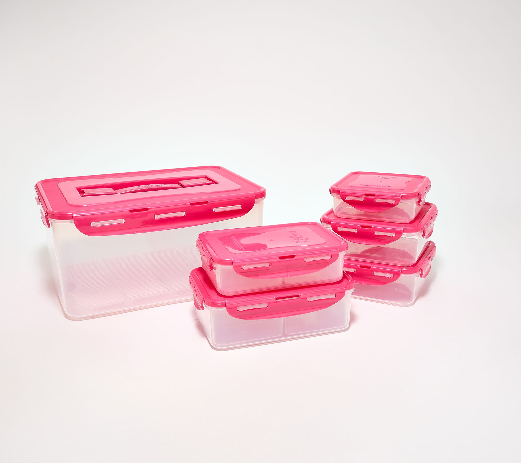 LocknLock 6-Piece Multi-Shape Nesting Storage Set w/ Dividers