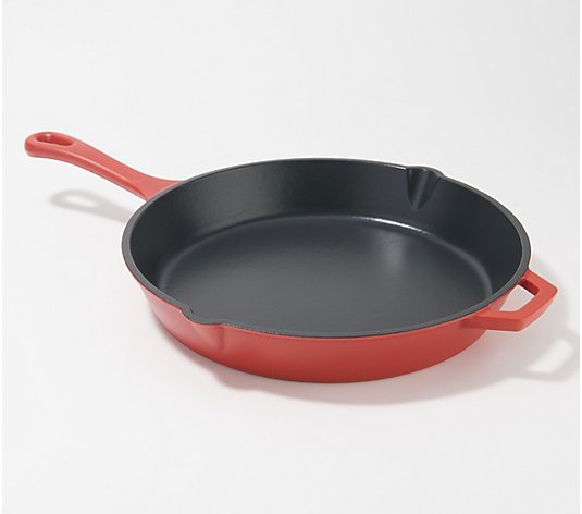 As Is Geoffrey Zakarian 12 Colored Cast- Iron Skillet 