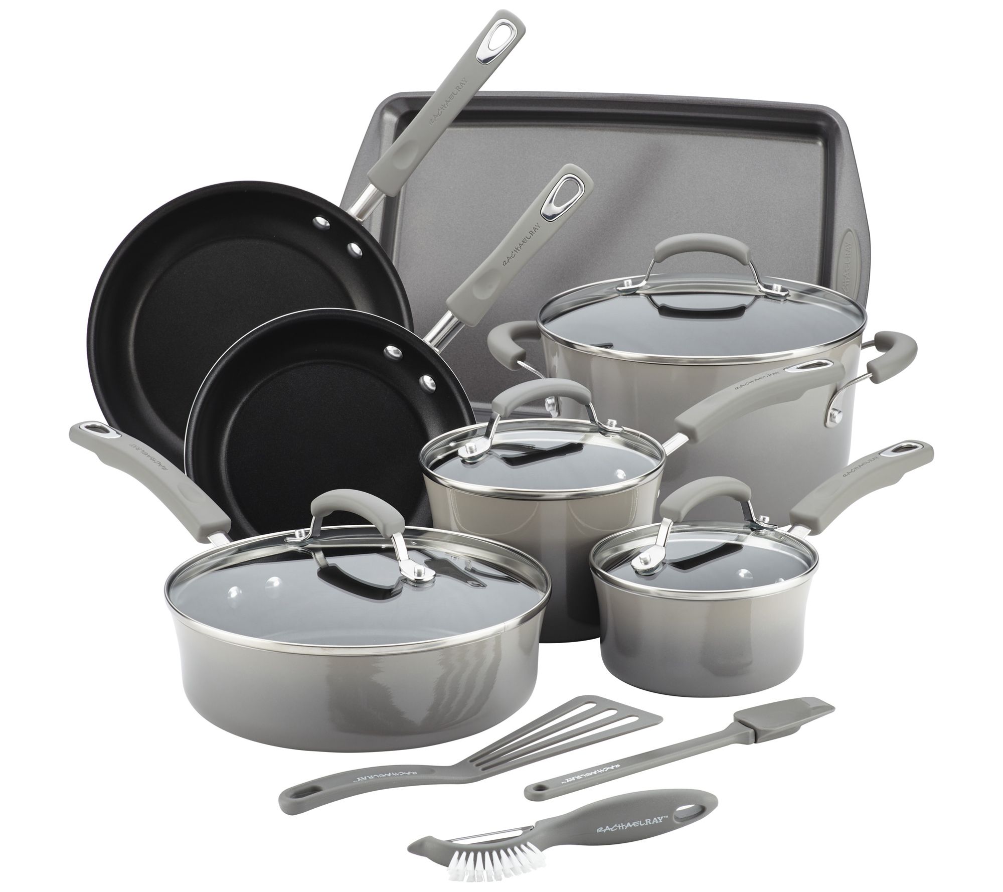Rachael Ray Classic Brights 14pc Nonstick Cookware Set
