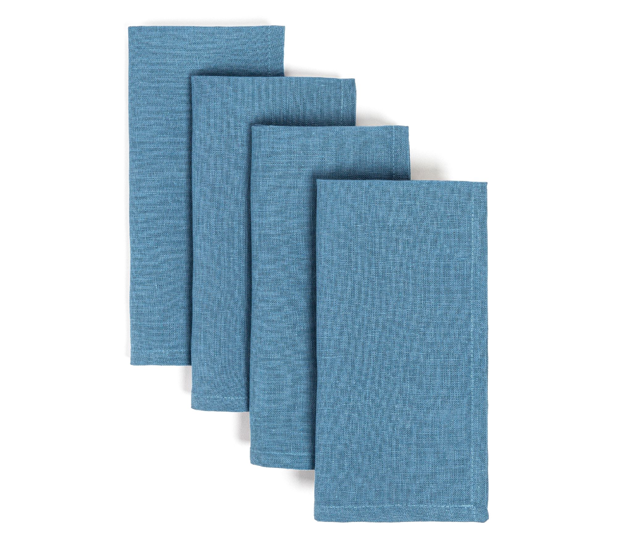 over&back Washe d 100% Linen Cl oth Napkins, Se t of 4