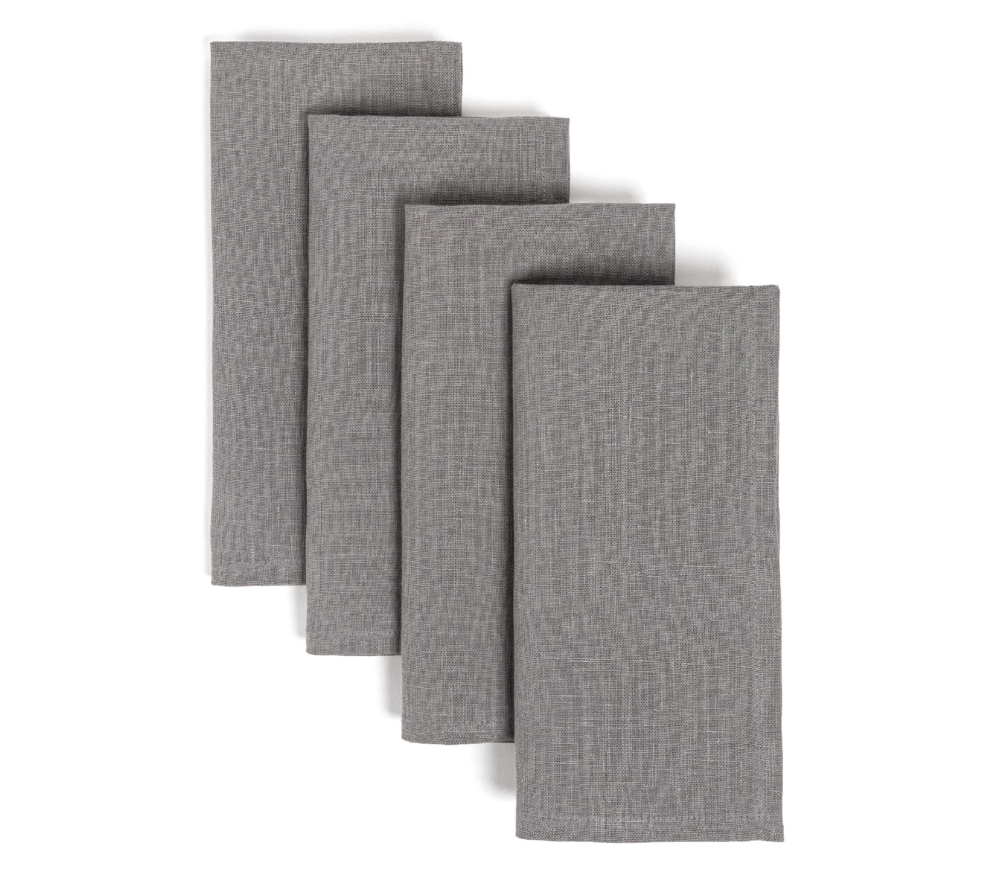 over&back Washe d 100% Linen Cl oth Napkins, Se t of 4