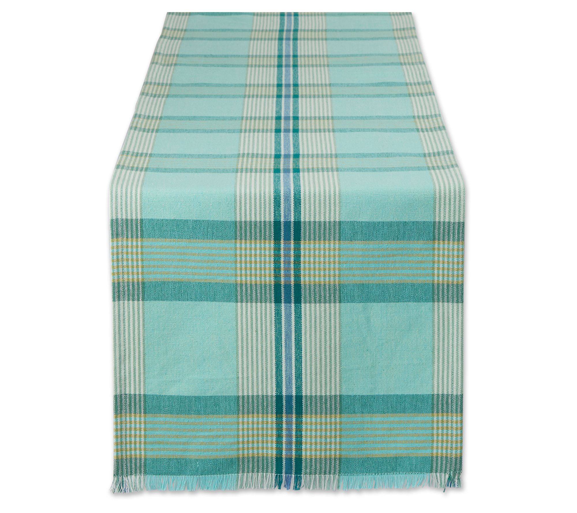 Design Imports Trellis Plaid Table Runner