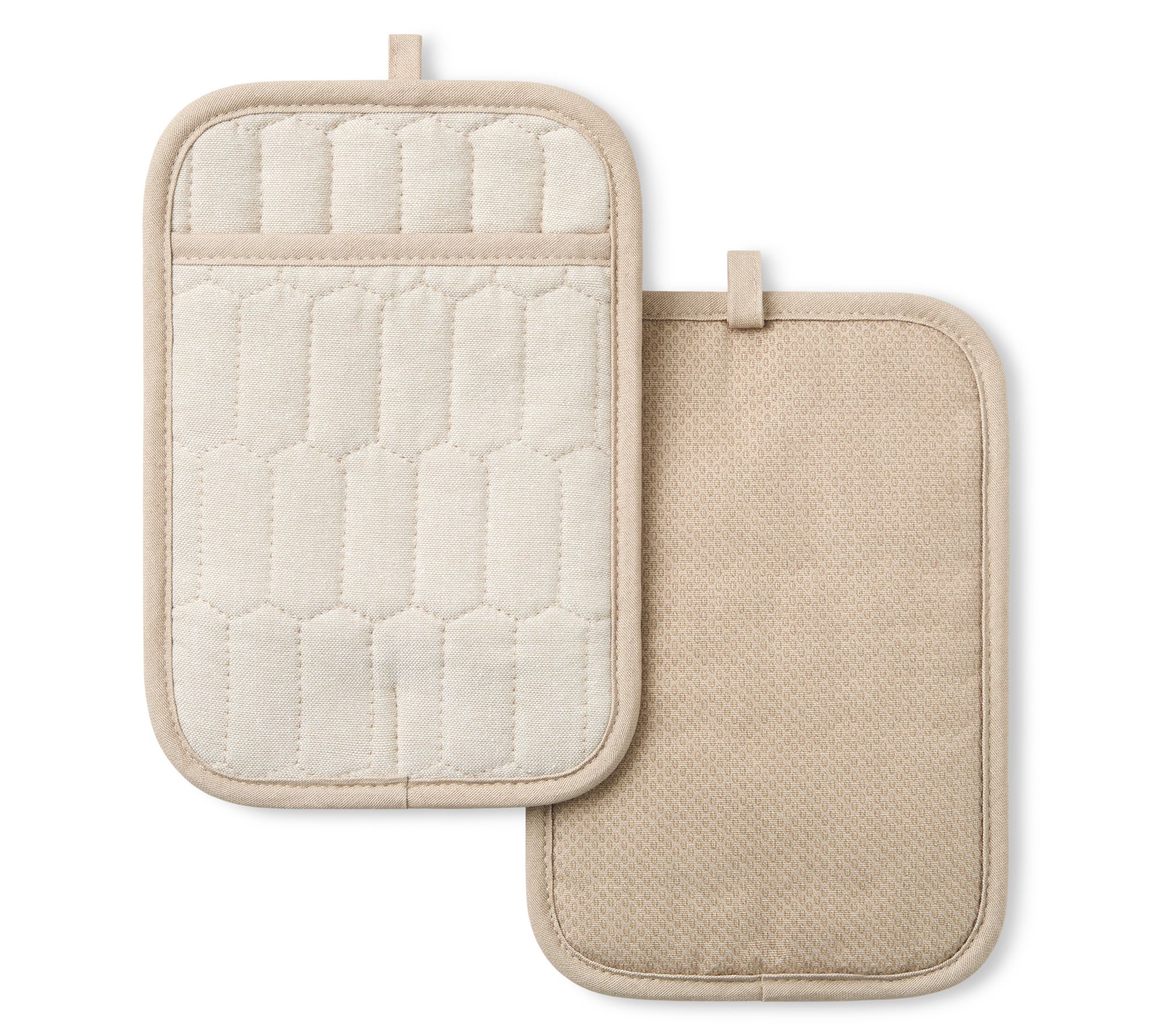 Matha Stewart Honeycomb Chambray Pot Holder 2-Pack Set