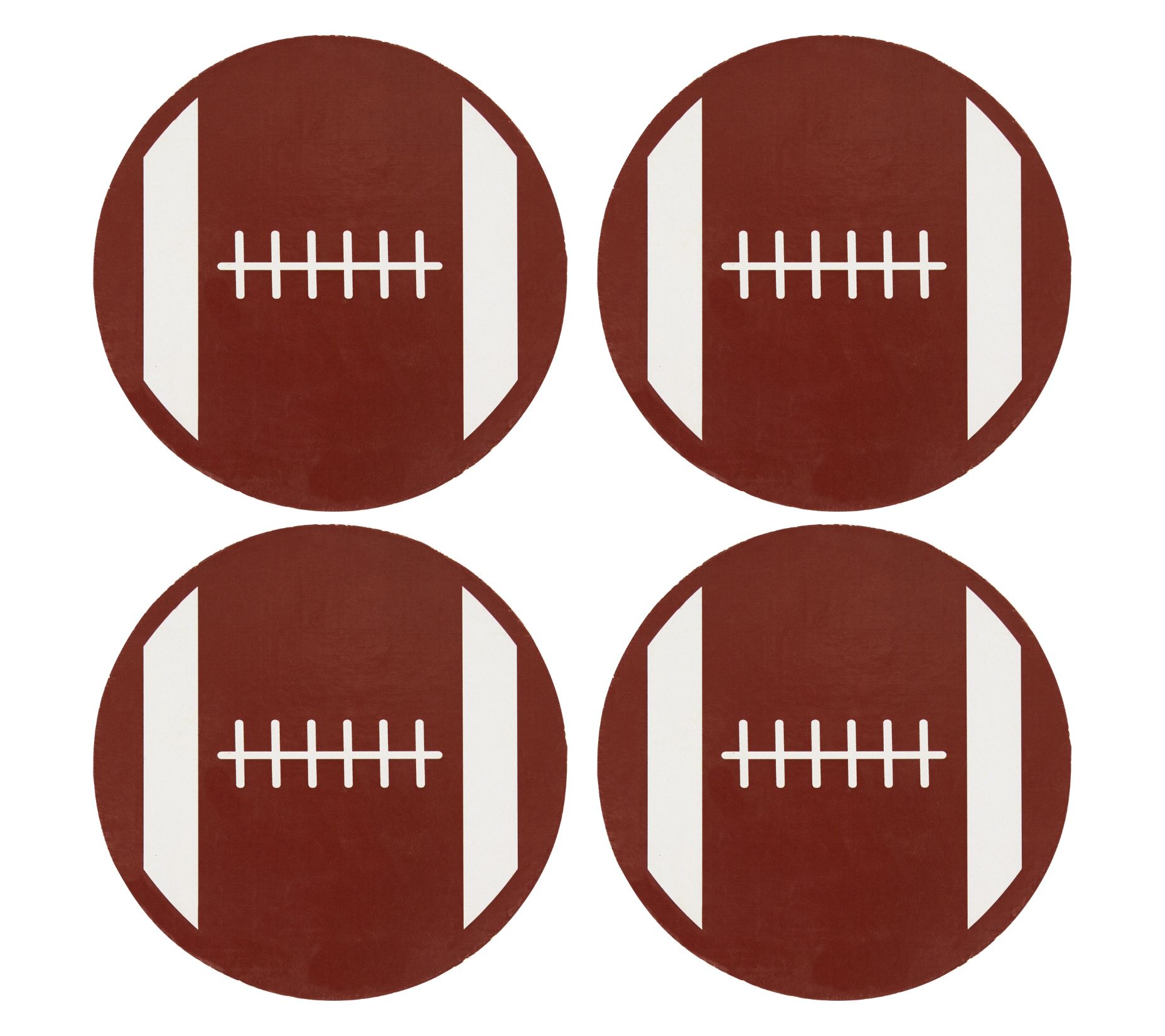 Design Imports Set of 4 Printed Football Coaster Set