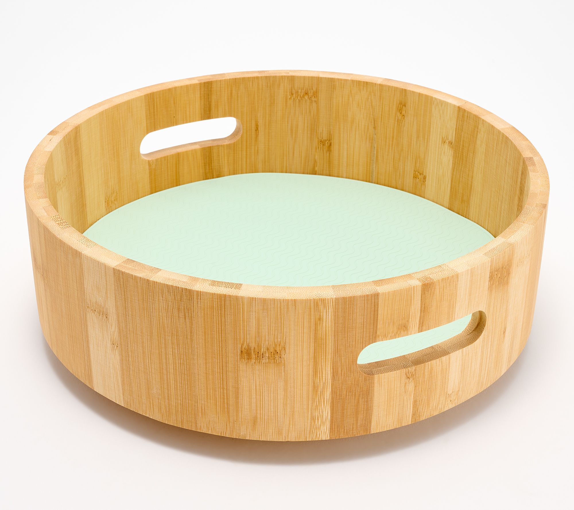 "As Is" Cella 12" Round Wood Turntable with Silicone Liner