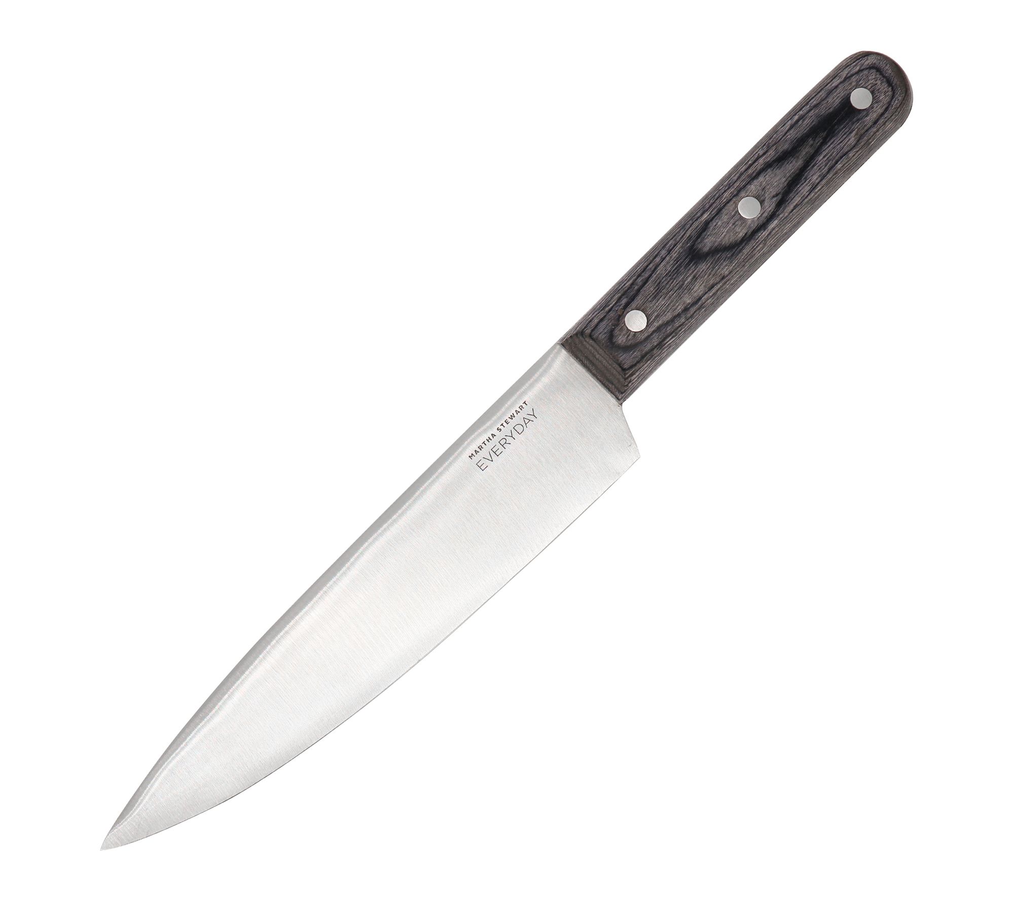  Martha Stewart 8in Chef Knife Dark Gray with Wood Handle