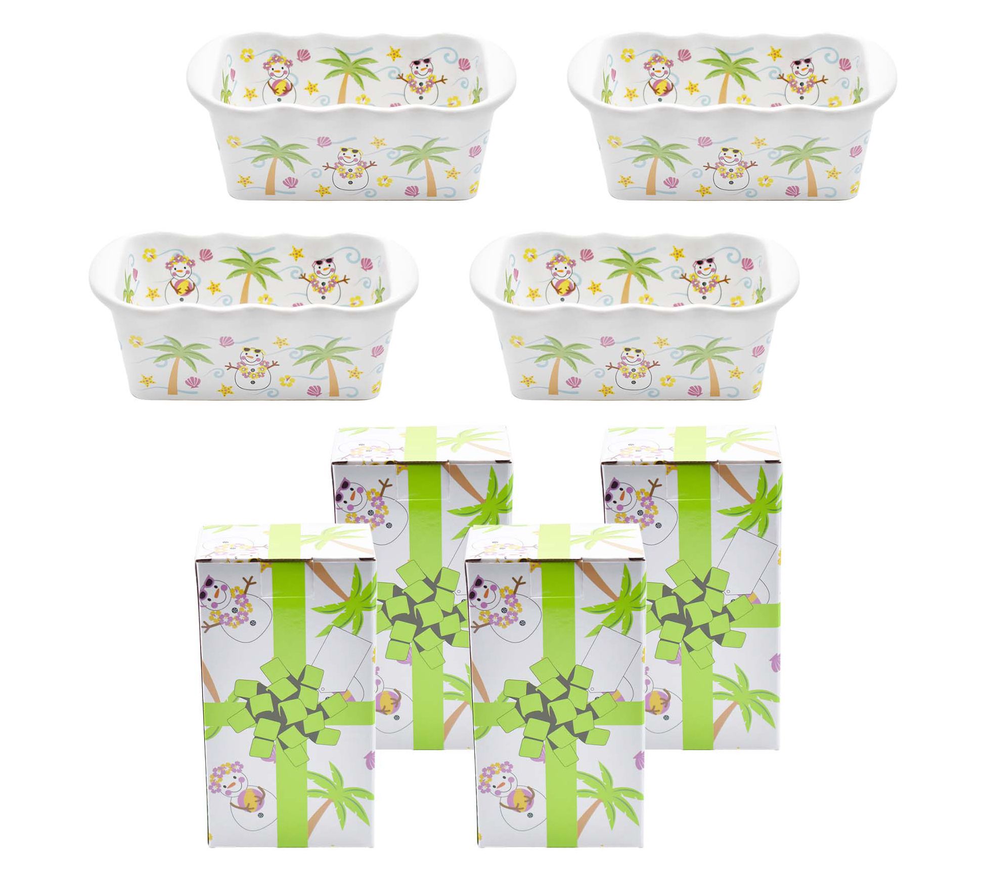 "As Is" Temp-tations Seasonal S/4 Ruffled 12-oz Loaf Pans