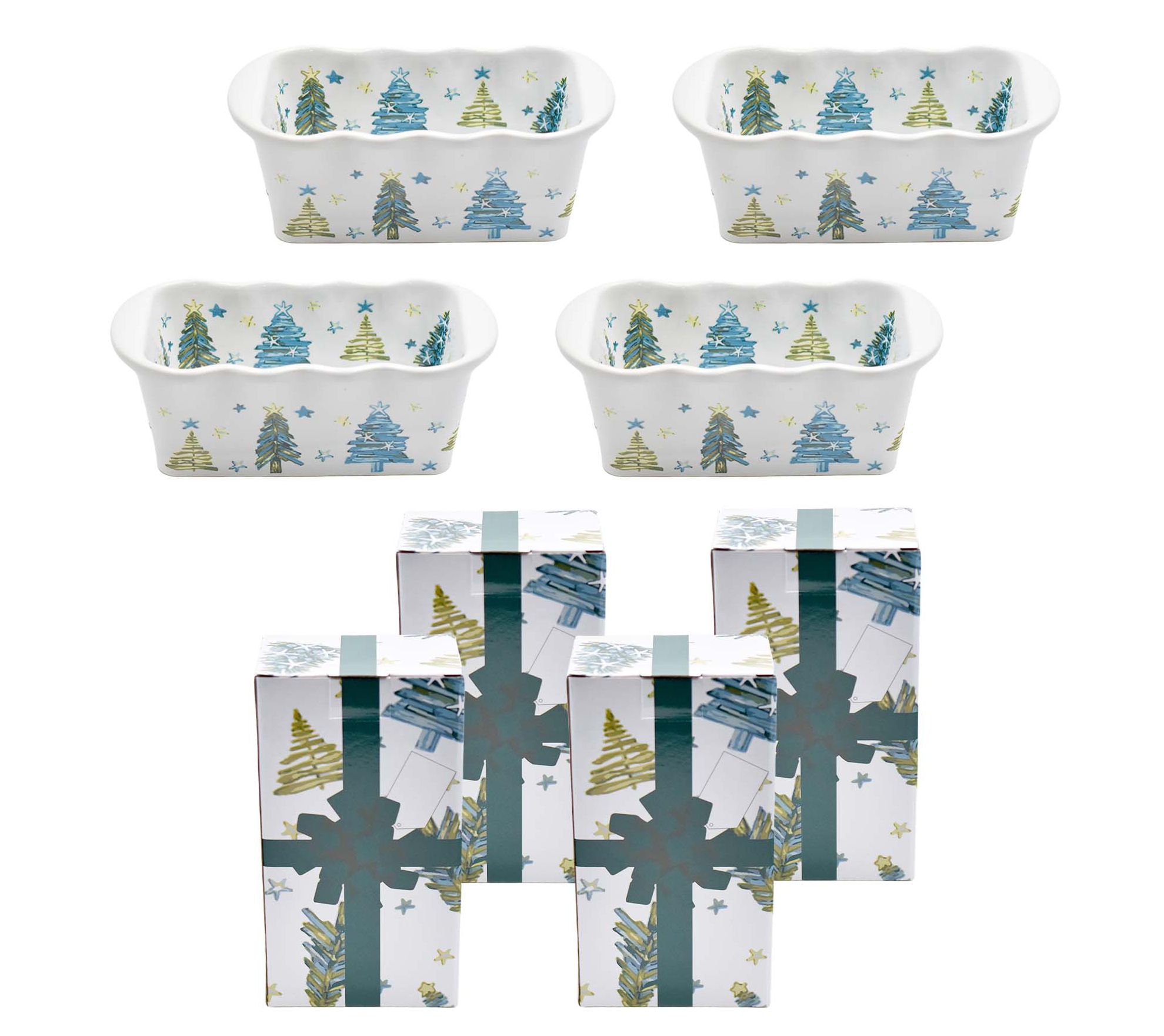 "As Is" Temp-tations Seasonal S/4 Ruffled 12-oz Loaf Pans