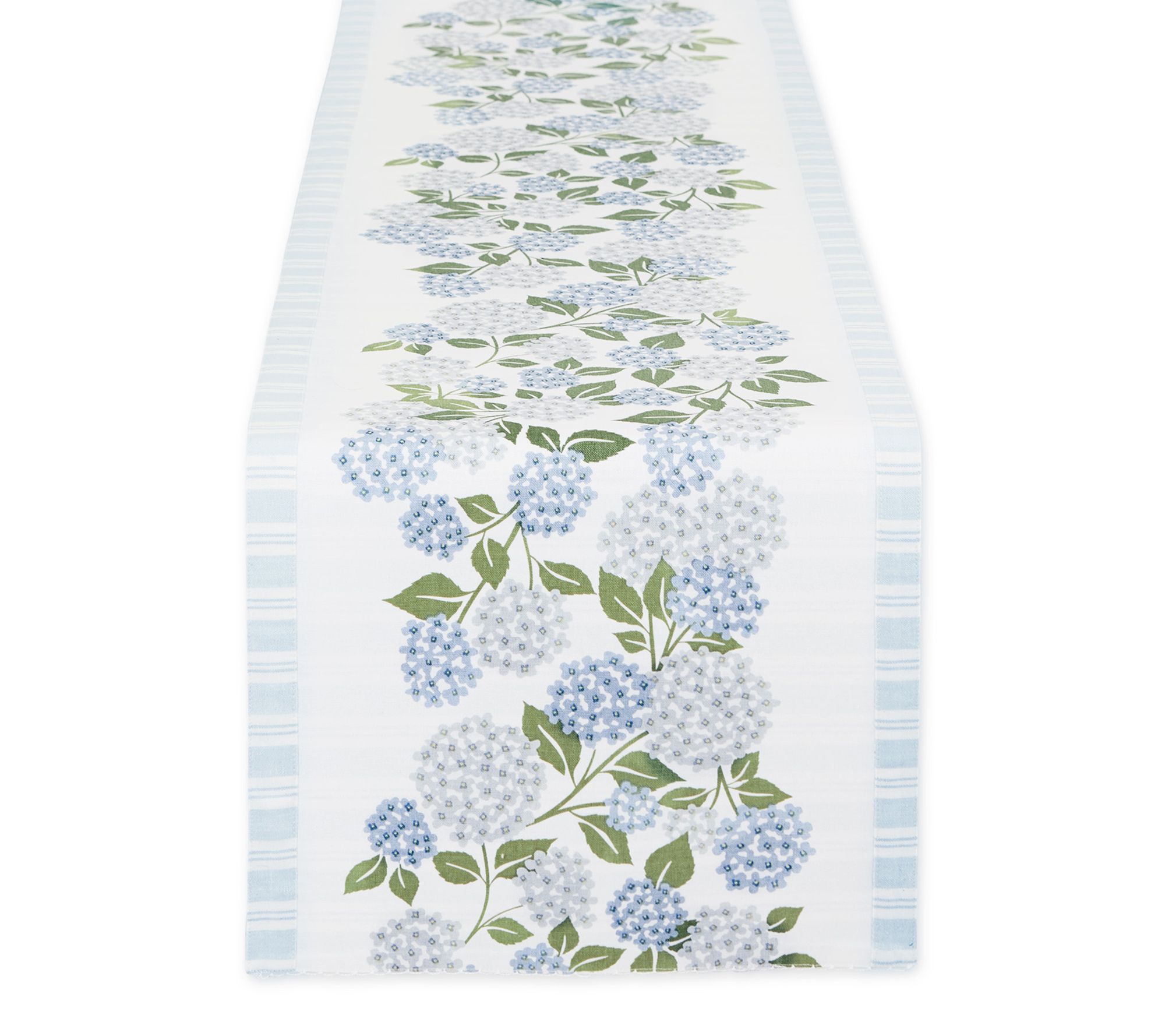 Design Imports Hydrangea Hedgerow Printed TableRunner