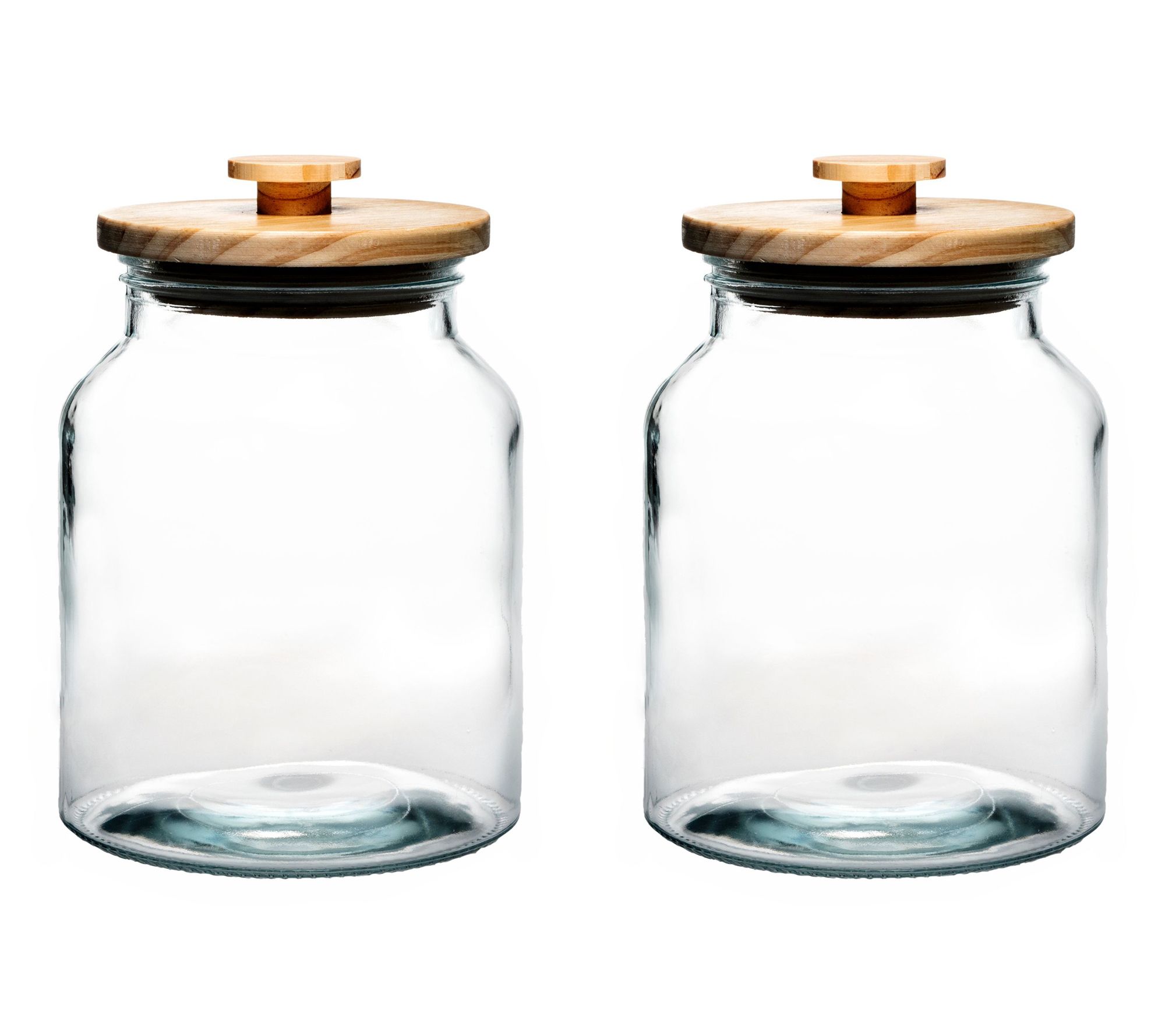 10 Strawberry S treet Set of 2 Denali Canister s w/ Wood Lid