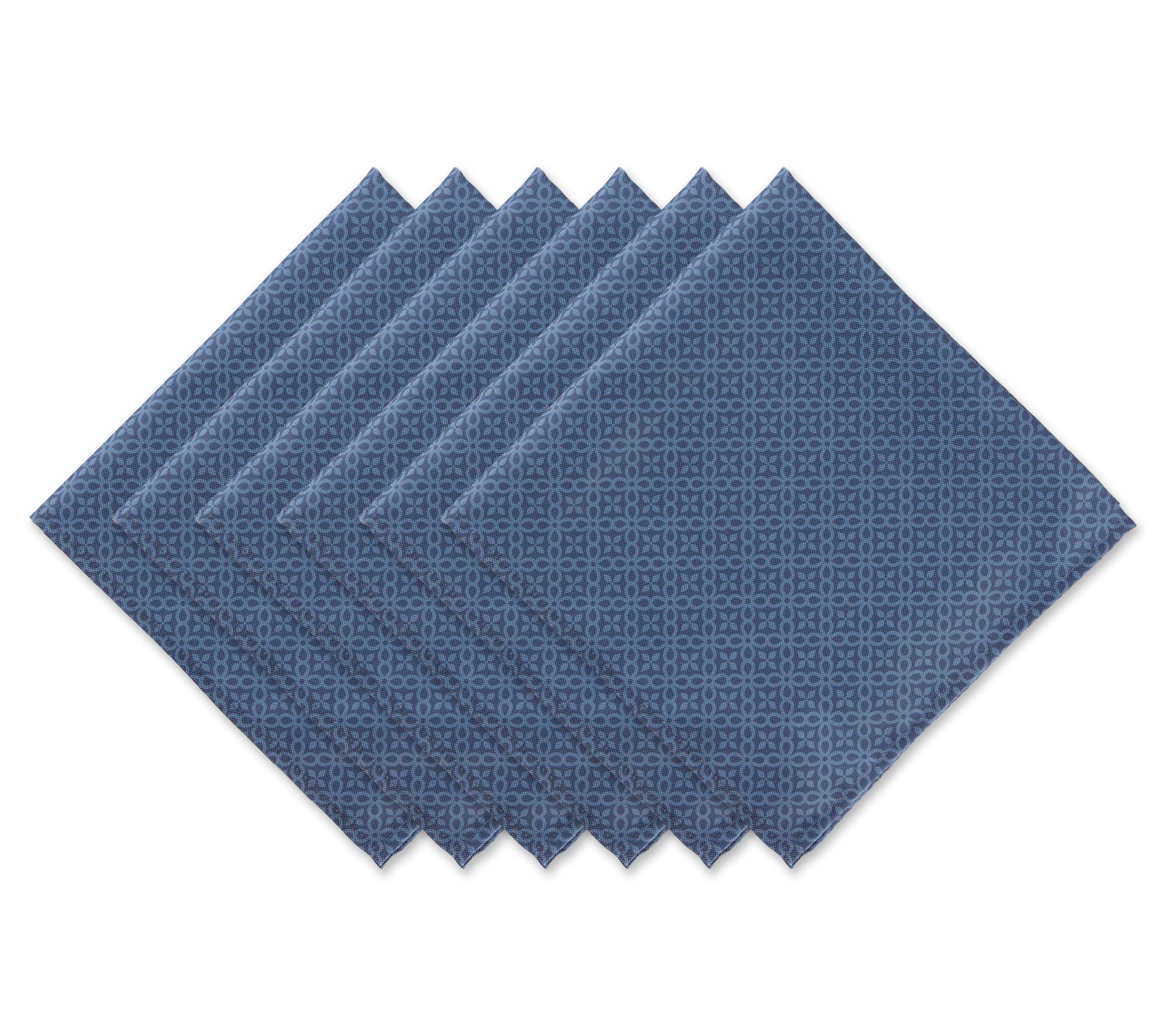 Design Imports Set of 6 Tonal Lattice Outdoor Npkins