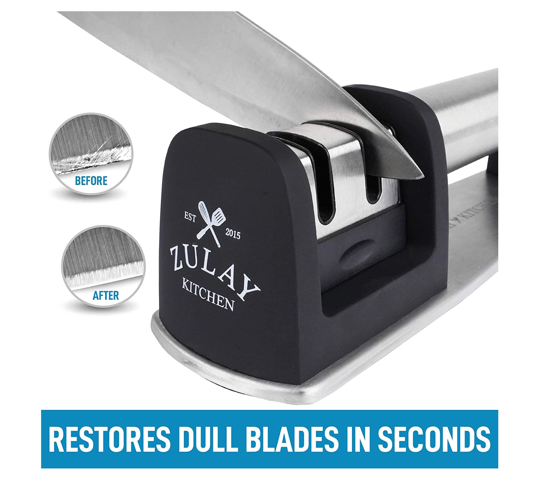 Zulay Kitchen 2Stage Knife Sharpener