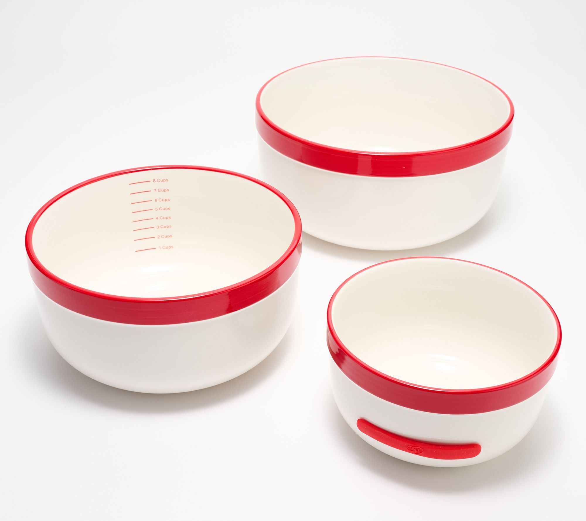 Carla Hall Sweet Heritage 3pc Nesting Stoneware Mixing Bowls