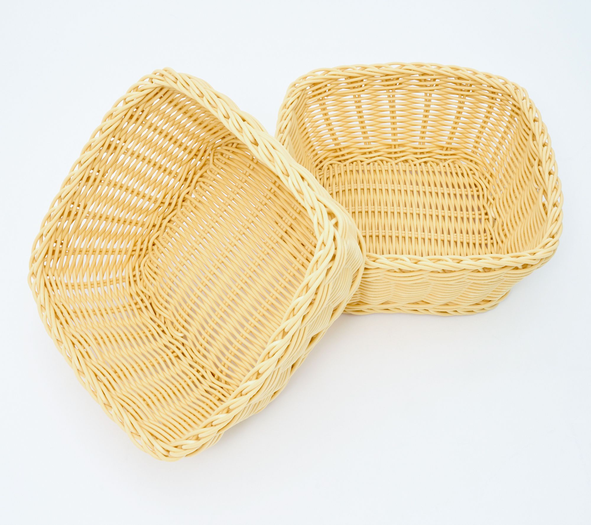 Dishwasher-Safe Plastic Baskets - Set of 2