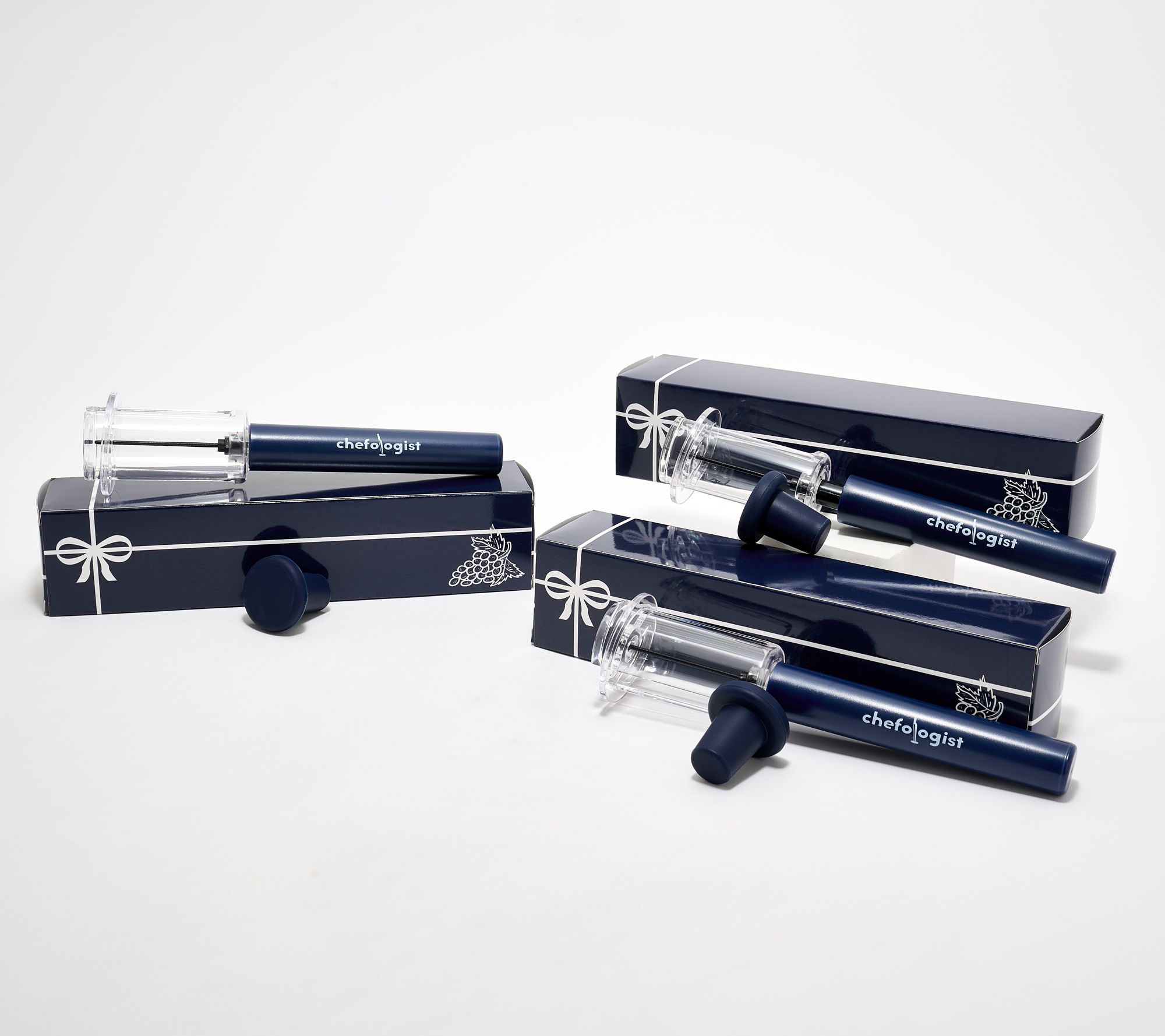 Chefologist Set of 3 Wine Openers & Wine Stoppers