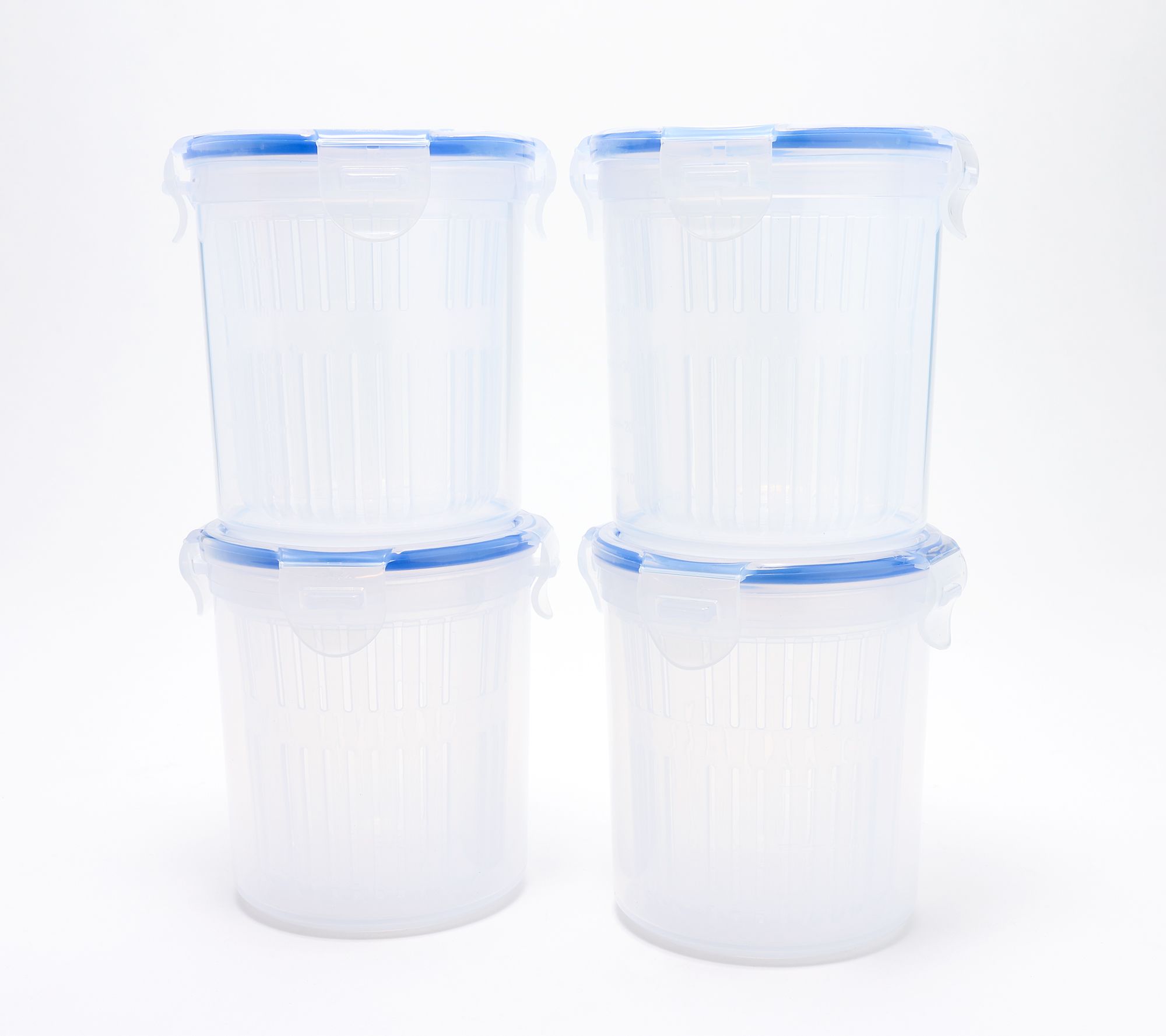 LocknLock Set of (4) 3-Cup Pickling Canisters w/ Lift Out Trays