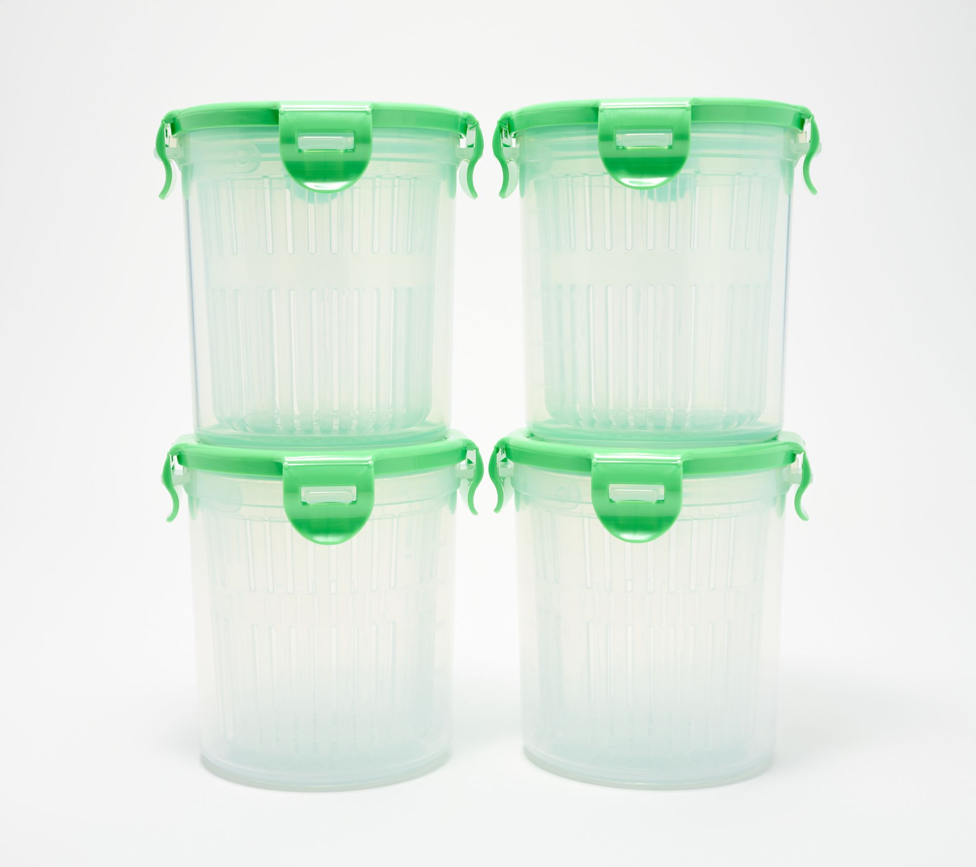 LocknLock Set of (4) 3-Cup Pickling Canisters w/ Lift Out Trays