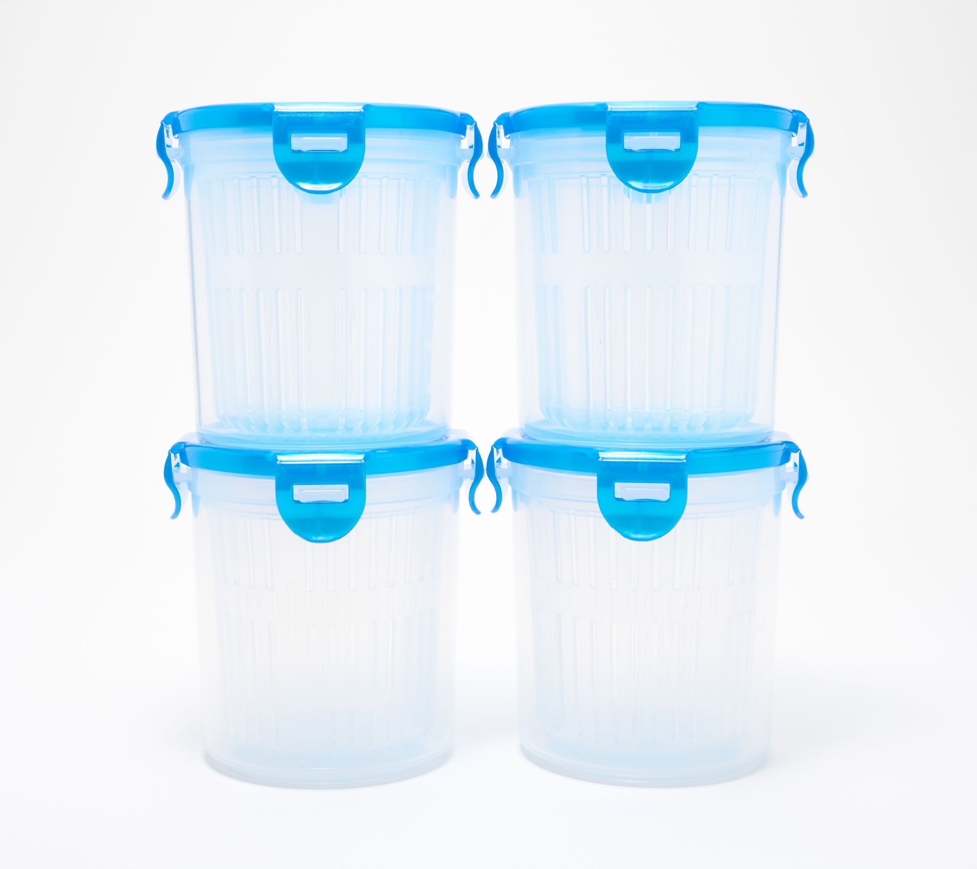 LocknLock Set of (4) 3-Cup Pickling Canisters w/ Lift Out Trays