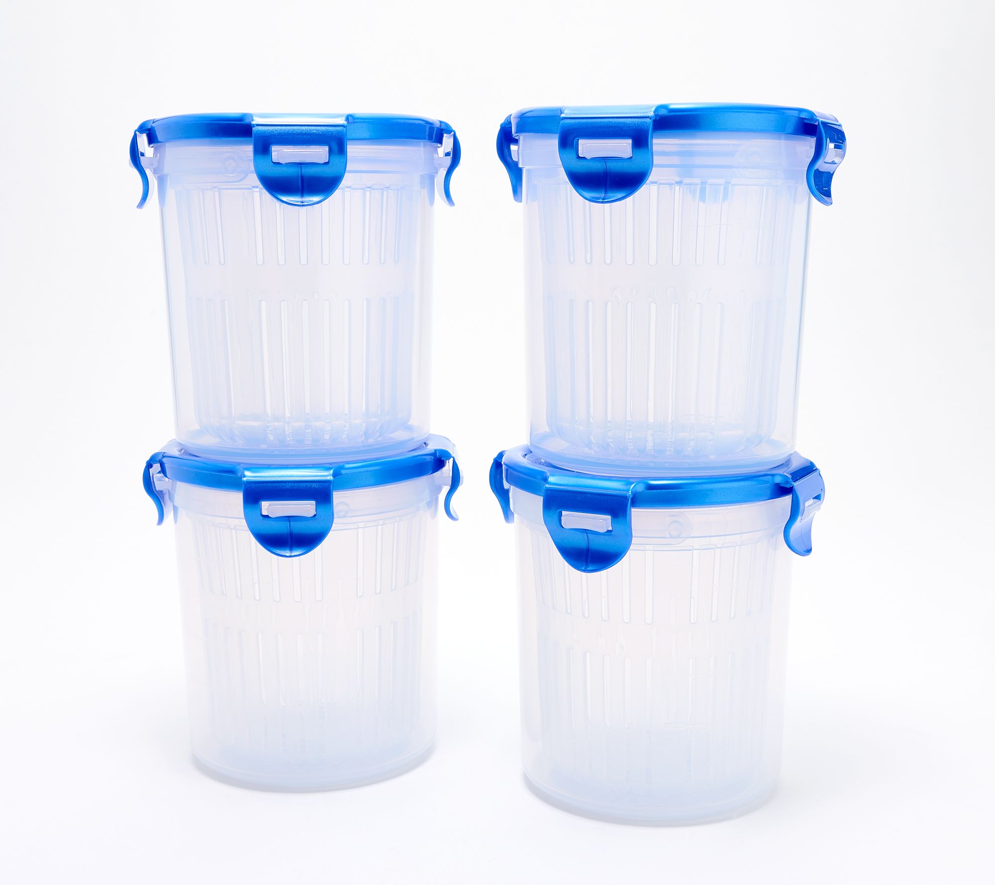 LocknLock Set of (4) 3-Cup Pickling Canisters w/ Lift Out Trays