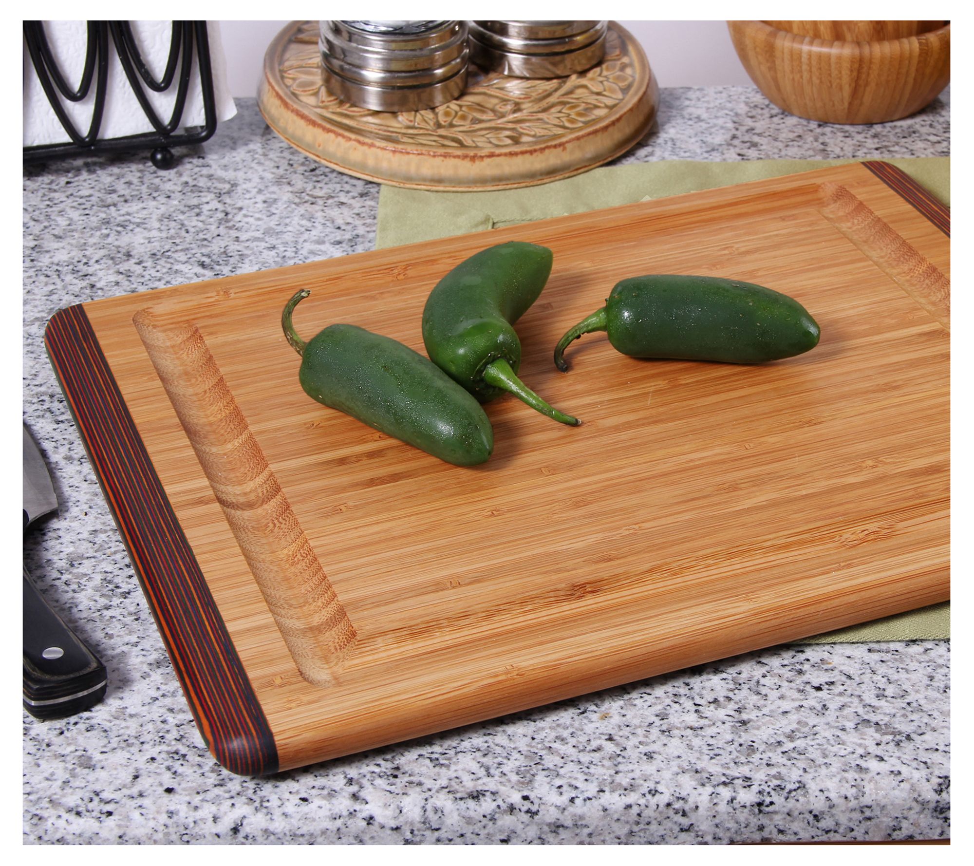 Island Bamboo Pakkawood Cutting Board Set of 3 