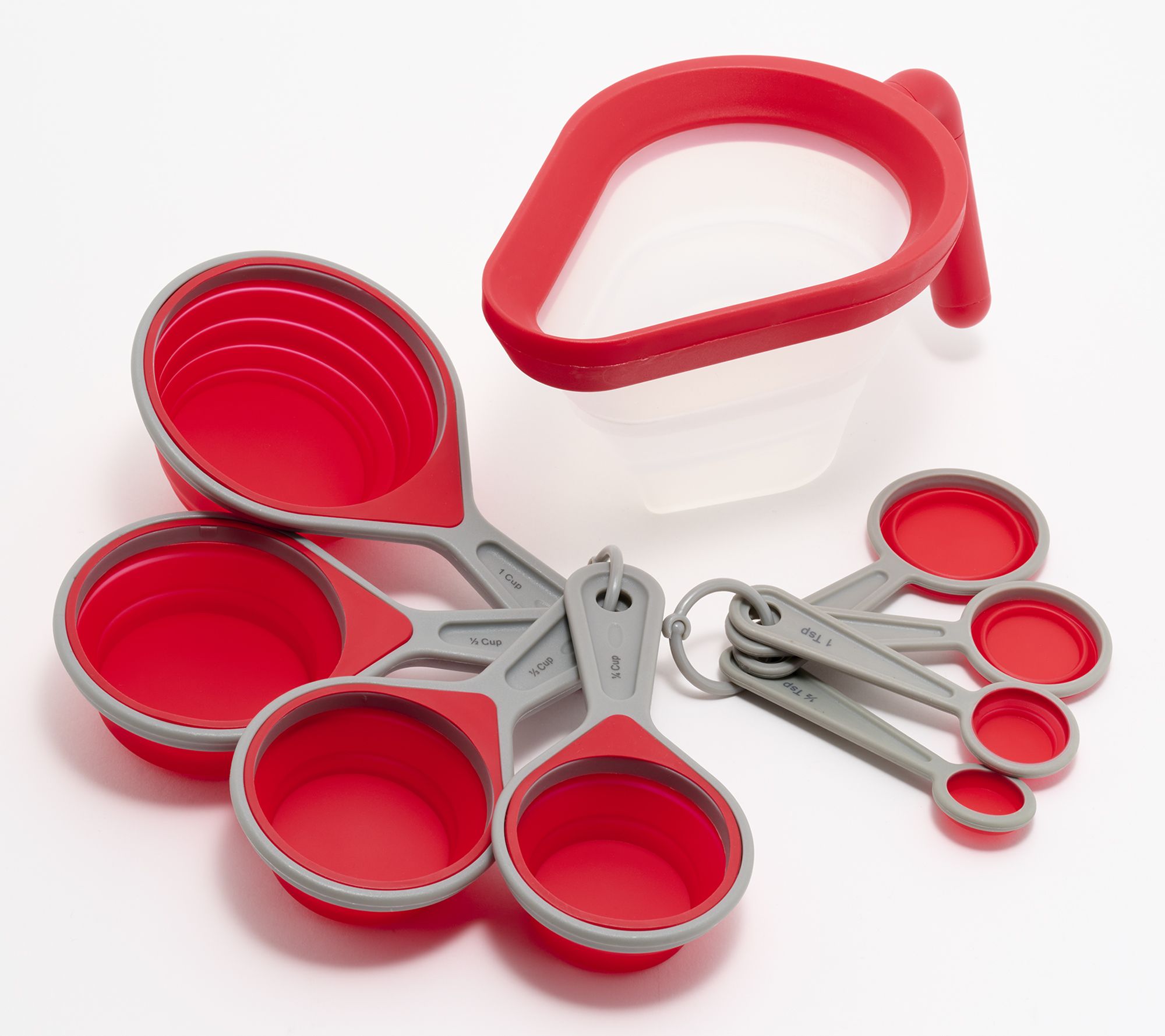 Prepology 9 Piece Silicone Collapsible Measuring Set