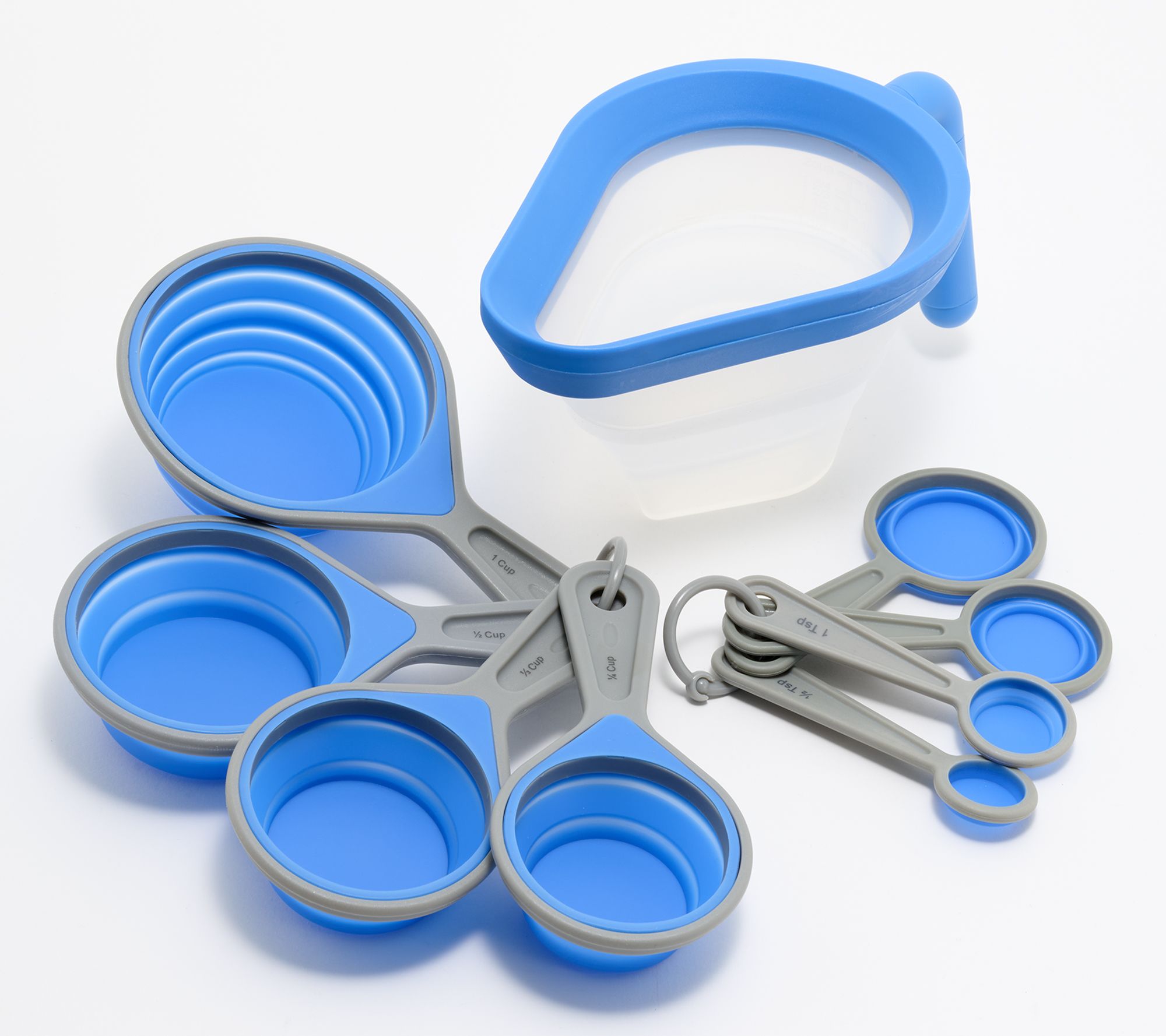 Prepology 9 Piece Silicone Collapsible Measuring Set